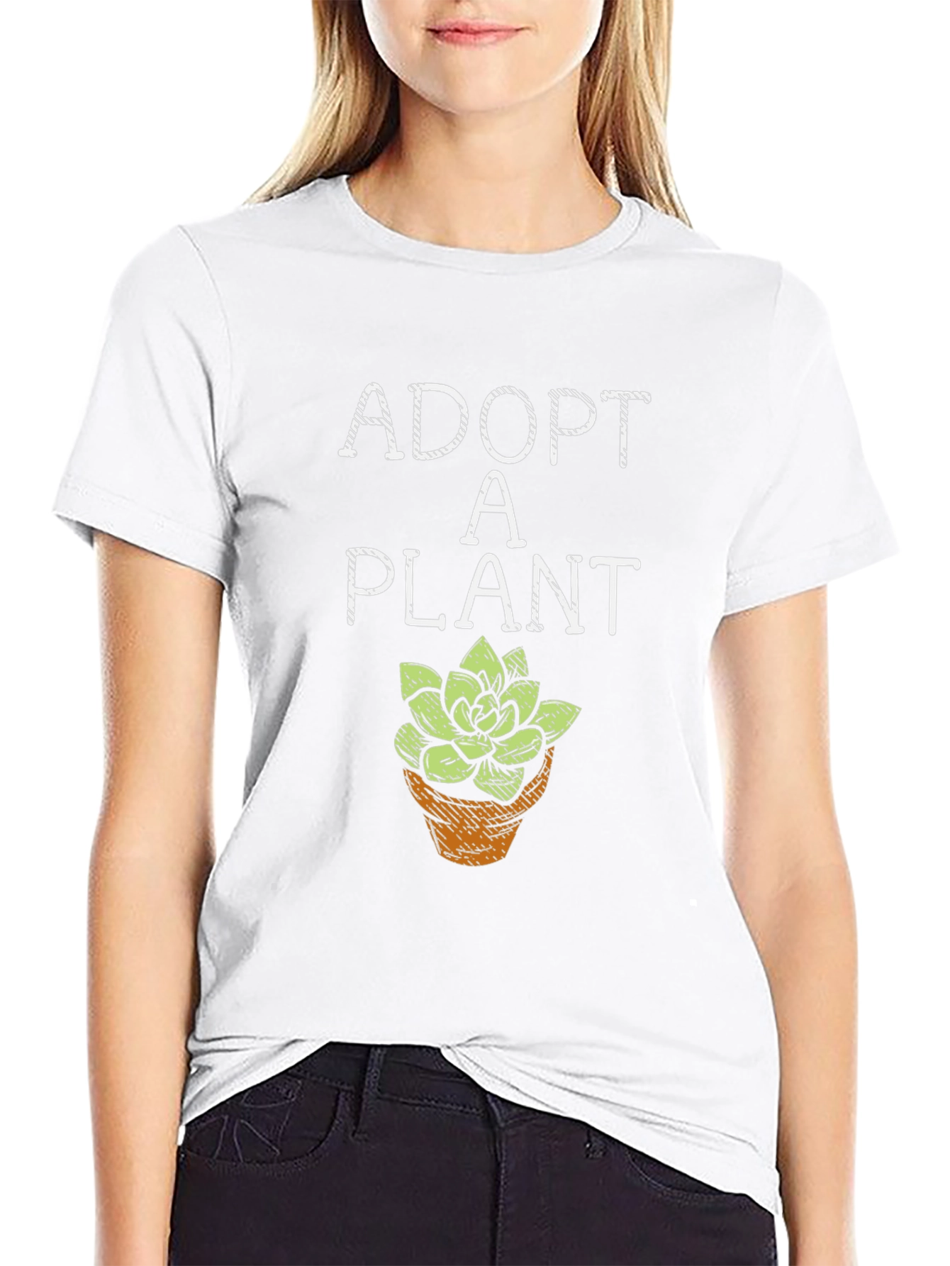 Adopt a Plant Graphic Tee - Black