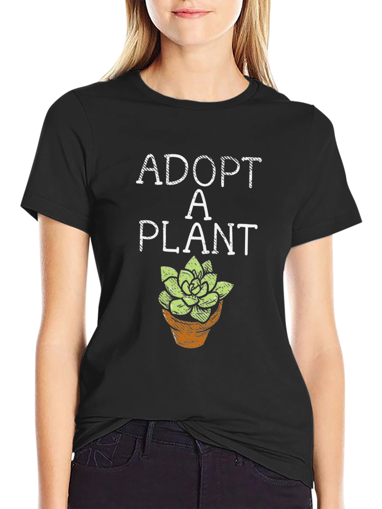 Adopt a Plant Graphic Tee - Black