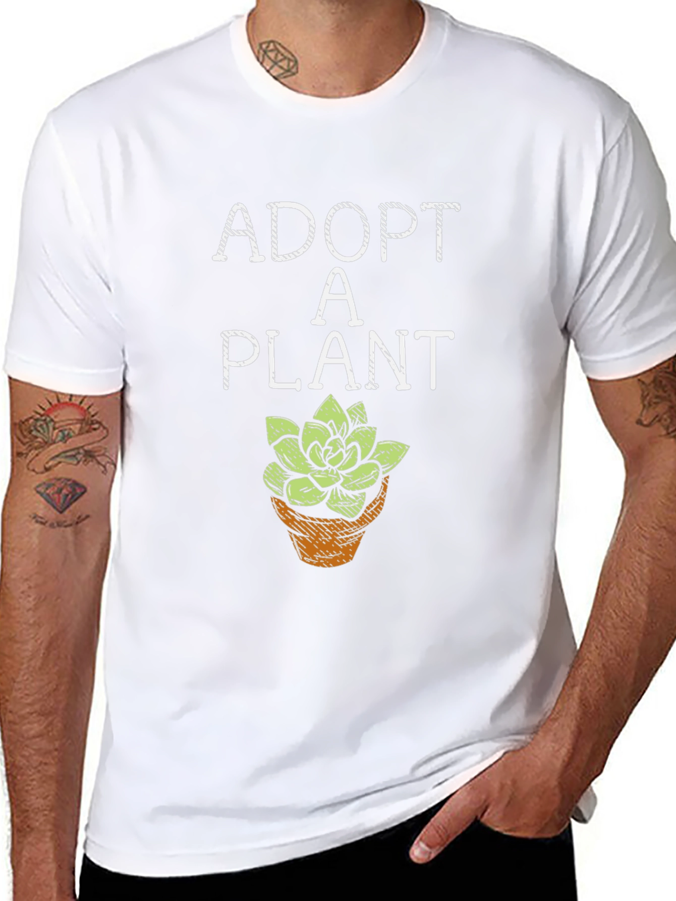 Adopt a Plant Graphic Tee - Black
