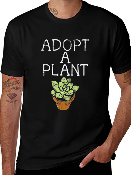 Adopt a Plant Graphic Tee - Black