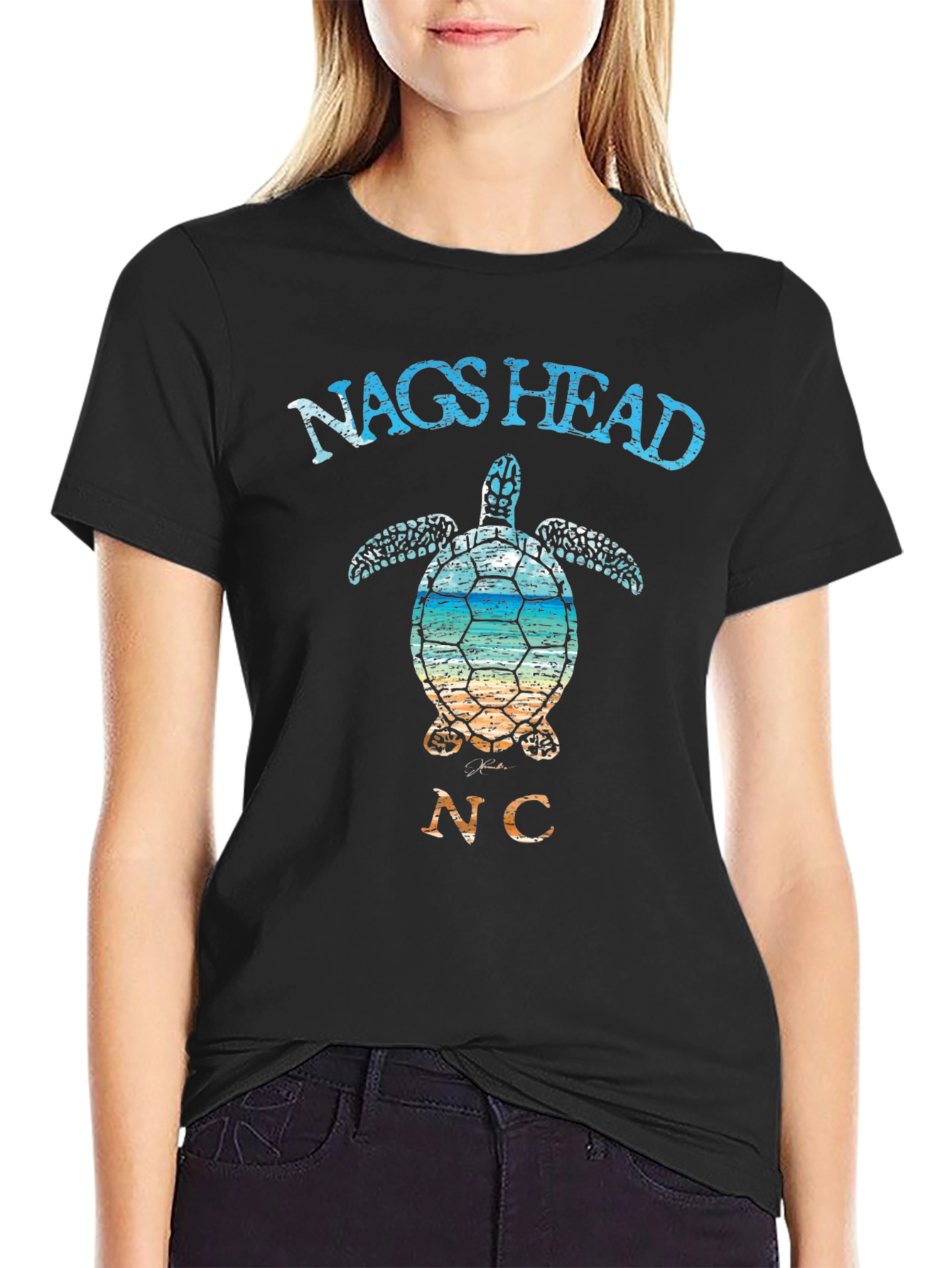 Nags Head NC Sea Turtle Graphic T-Shirt