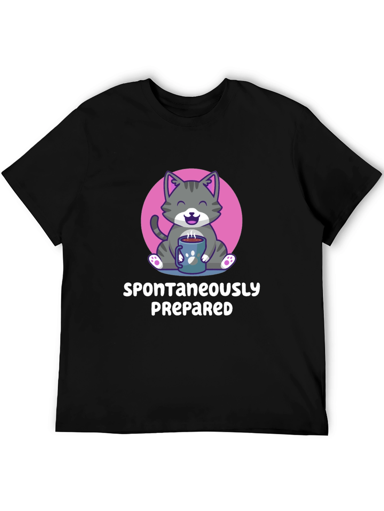 Cat Coffee T-Shirt - Spontaneously Prepared