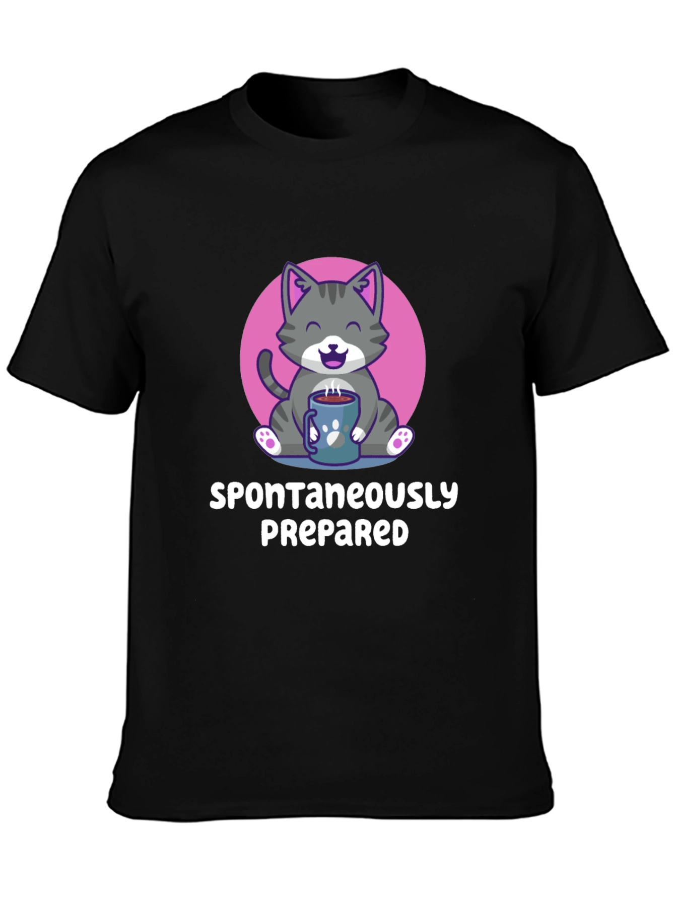 Cat Coffee T-Shirt - Spontaneously Prepared