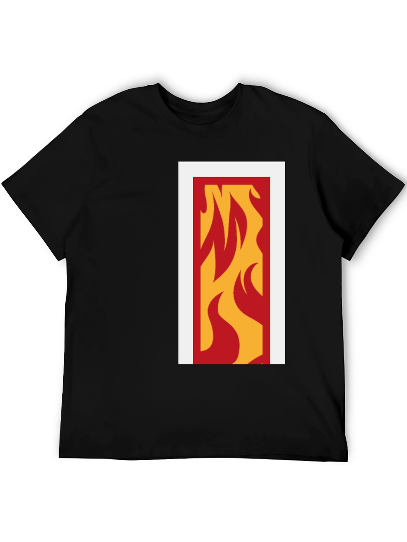 Flame Graphic Tee - Modern Black T-Shirt