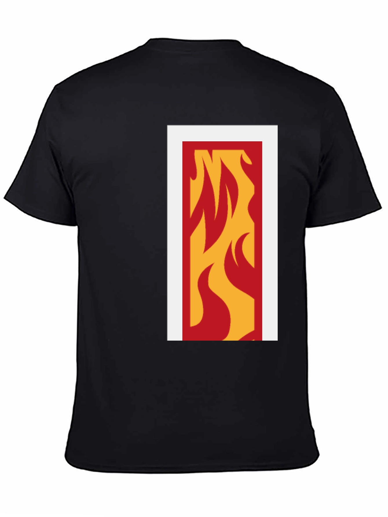 Flame Graphic Tee - Modern Black T-Shirt
