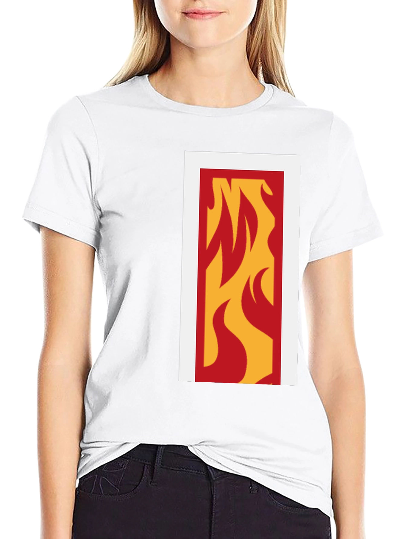Flame Graphic Tee - Modern Black T-Shirt