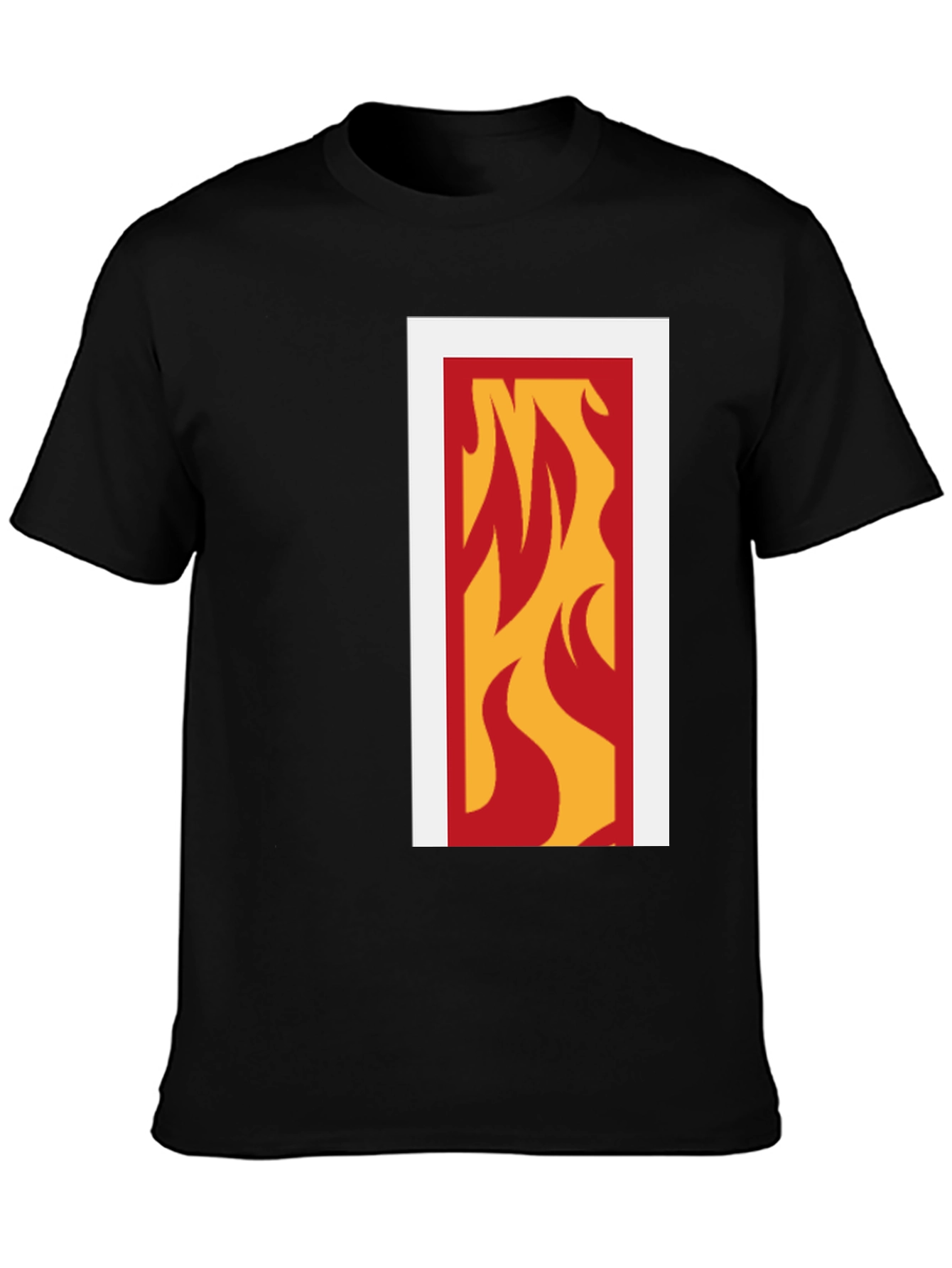 Flame Graphic Tee - Modern Black T-Shirt