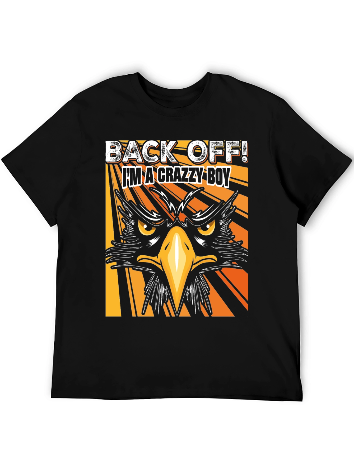 Crazy Boy Graphic T-Shirt - Black Tee