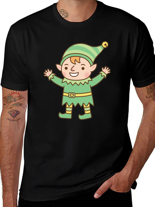 Festive Elf Graphic Tee - Holiday Cheer