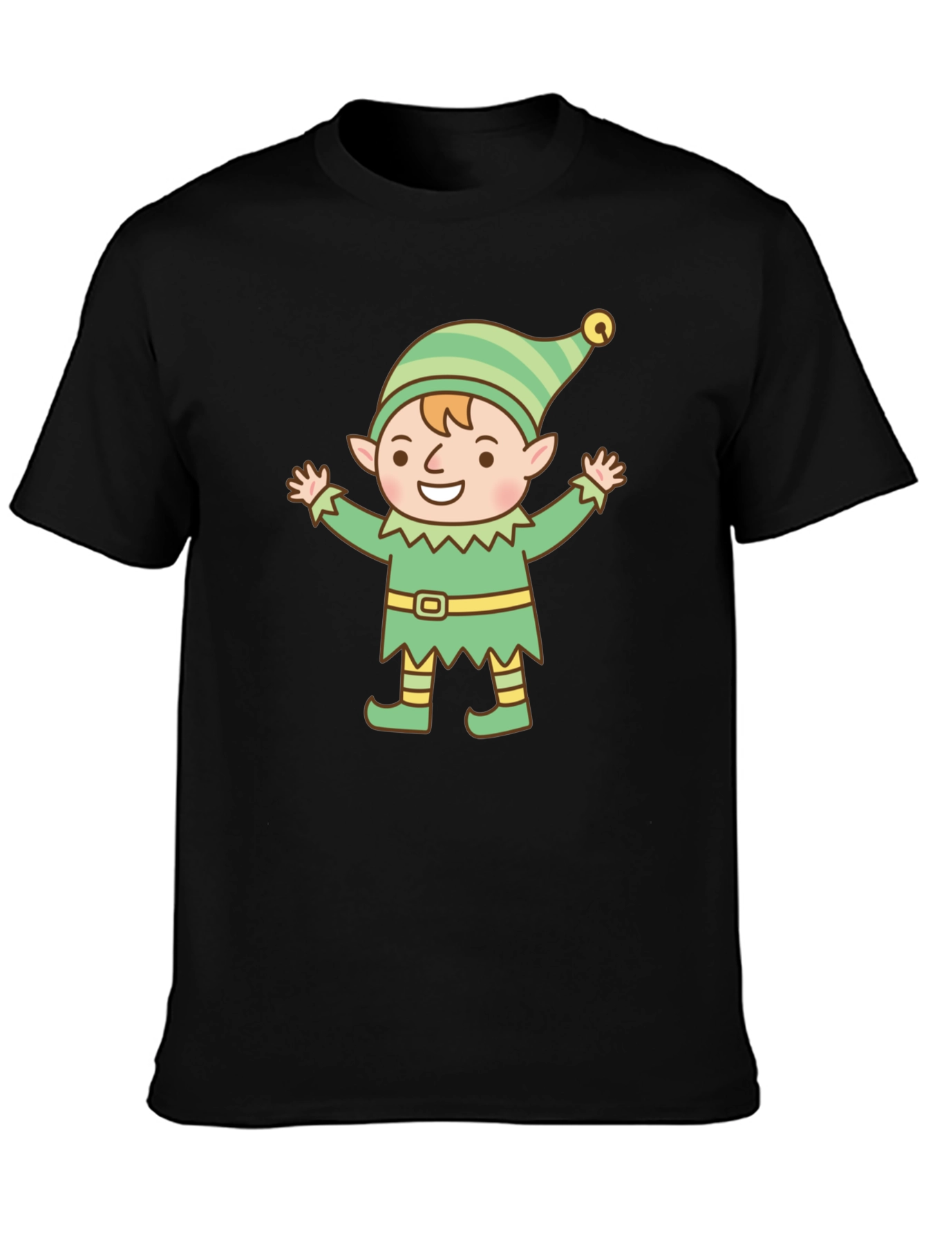 Festive Elf Graphic Tee - Holiday Cheer