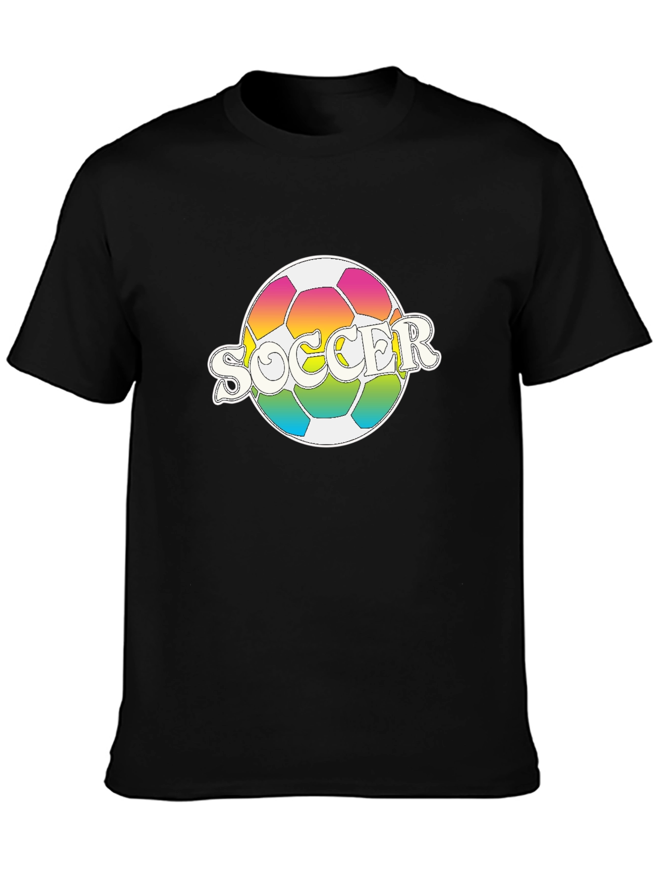 Rainbow Soccer Ball T-Shirt - Stylish Graphic Tee
