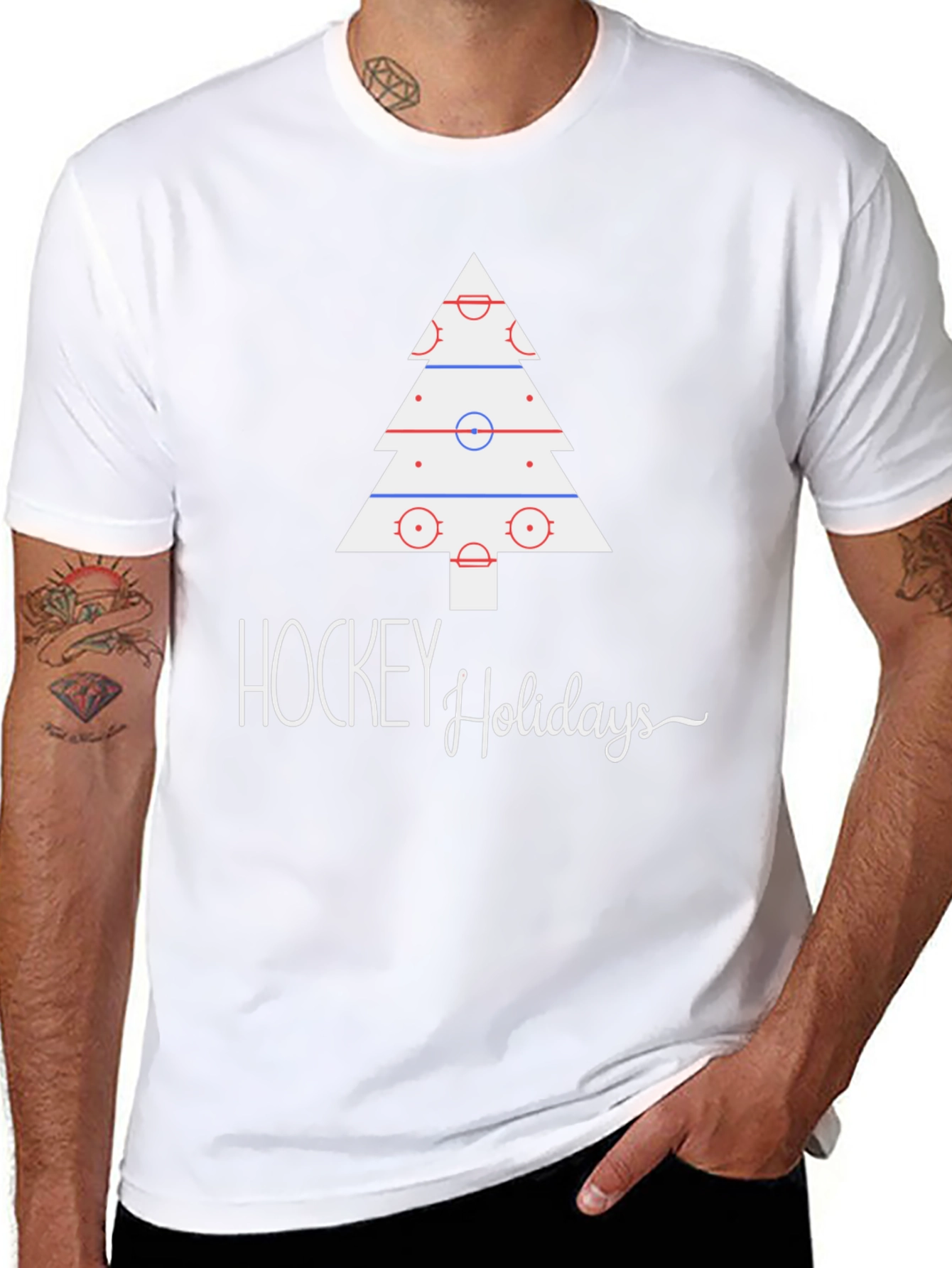 Hockey Holidays Tee - Festive Hockey Christmas T-Shirt