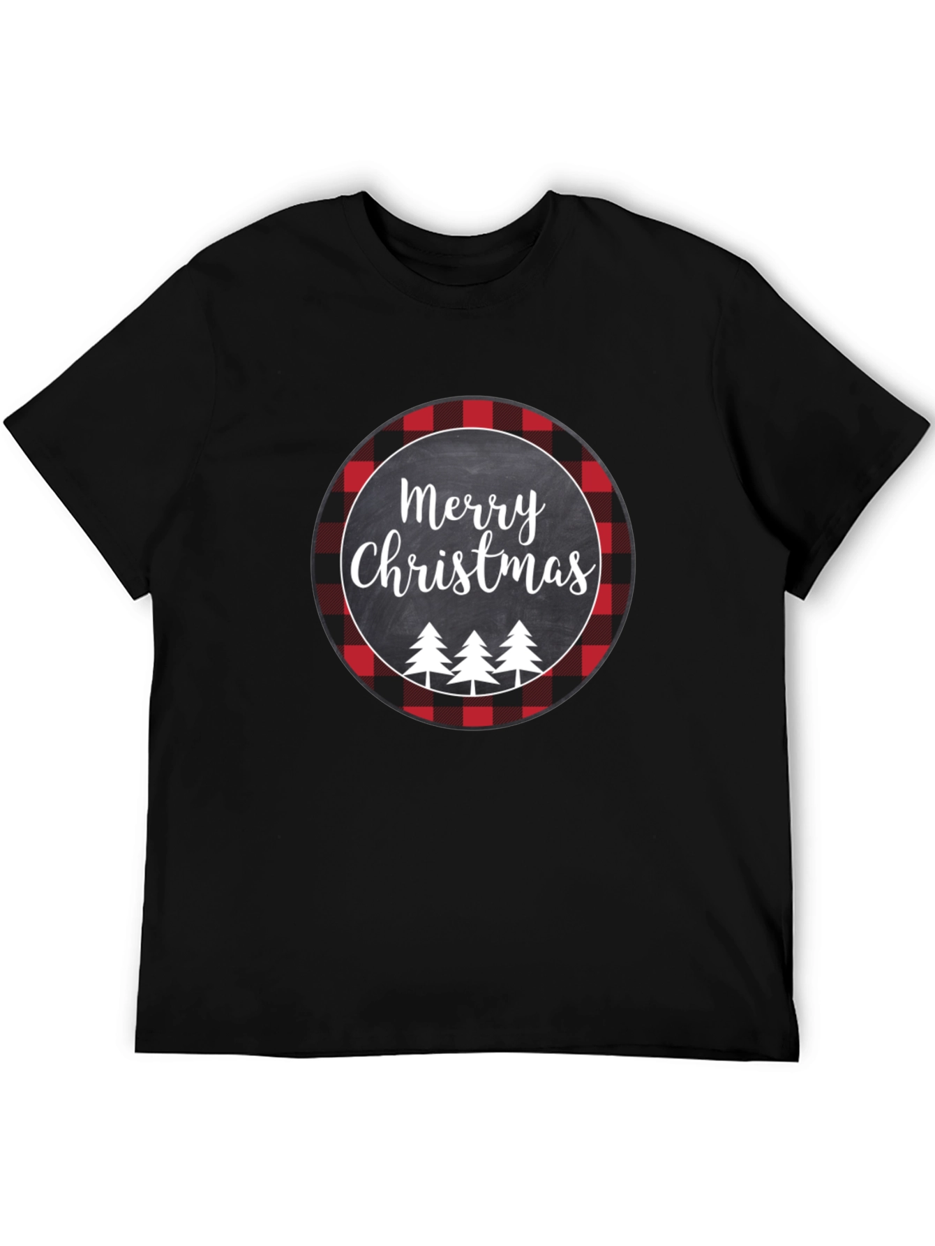 Merry Christmas Buffalo Plaid Tee