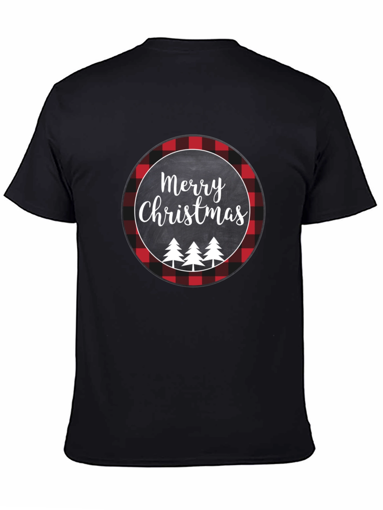 Merry Christmas Buffalo Plaid Tee
