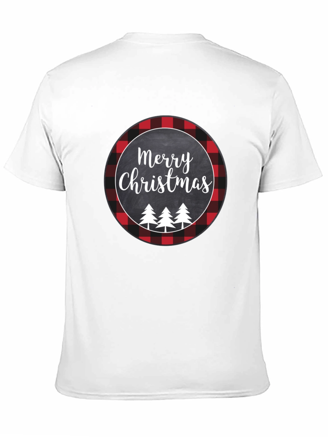 Merry Christmas Buffalo Plaid Tee