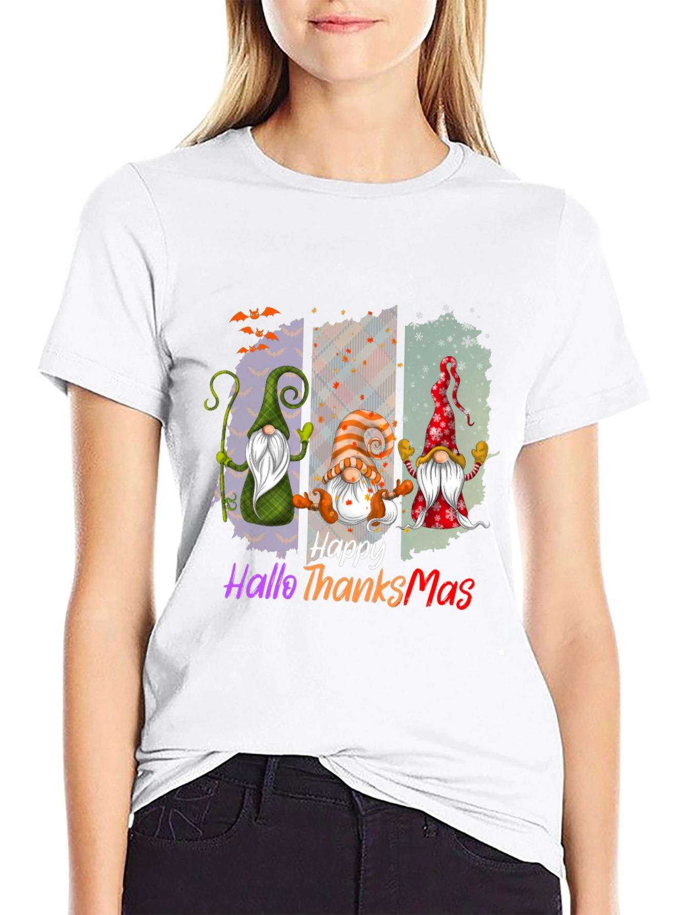Happy HalloThanksMas Gnome T-Shirt