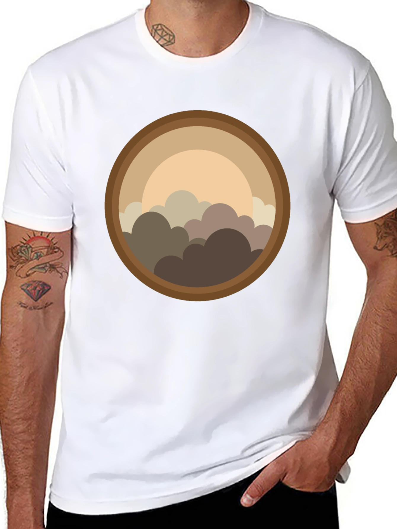 Retro Graphic T-Shirt - Cloudscape Design