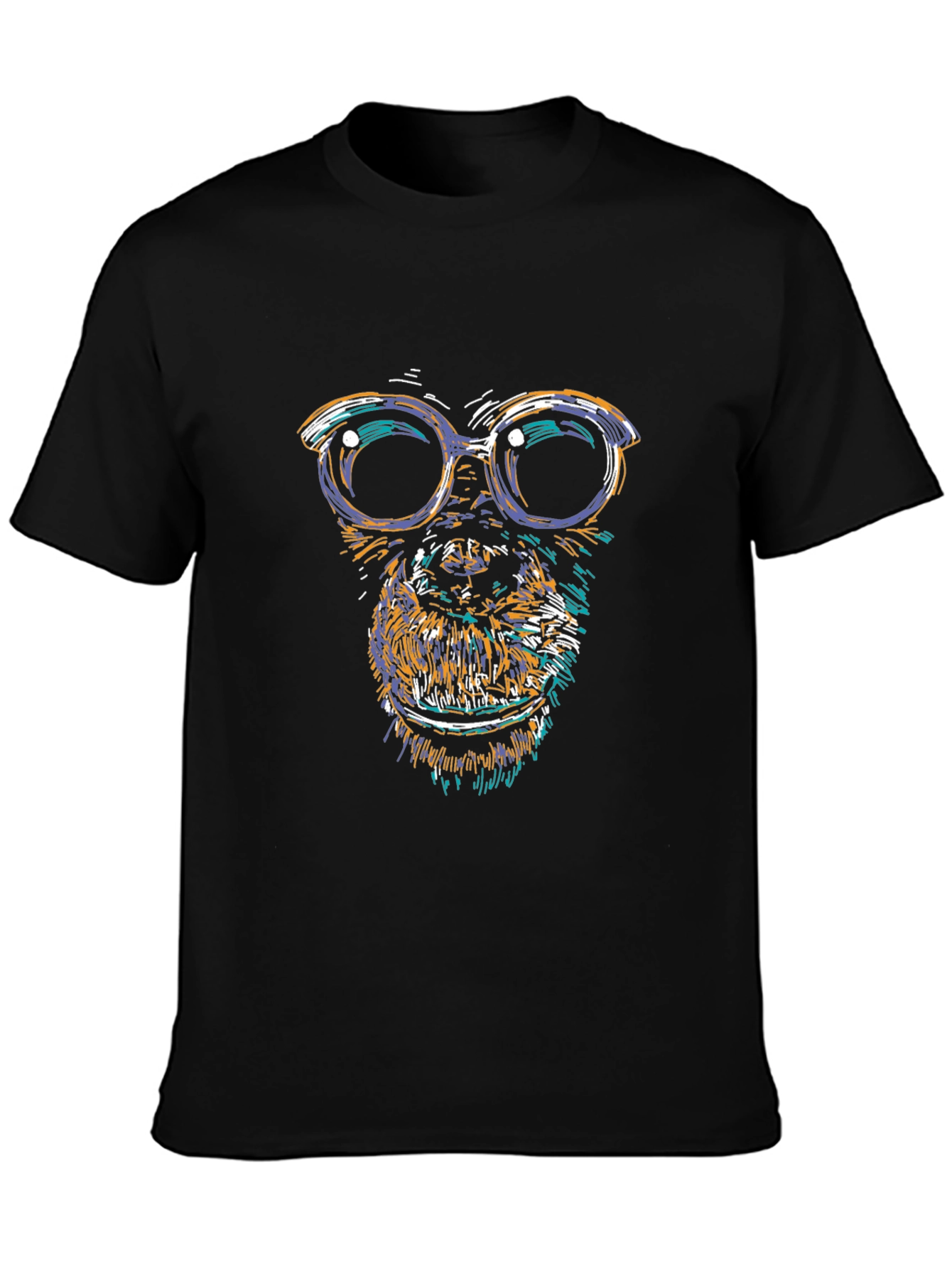 Cool Ape Graphic Tee - Black Cotton Blend