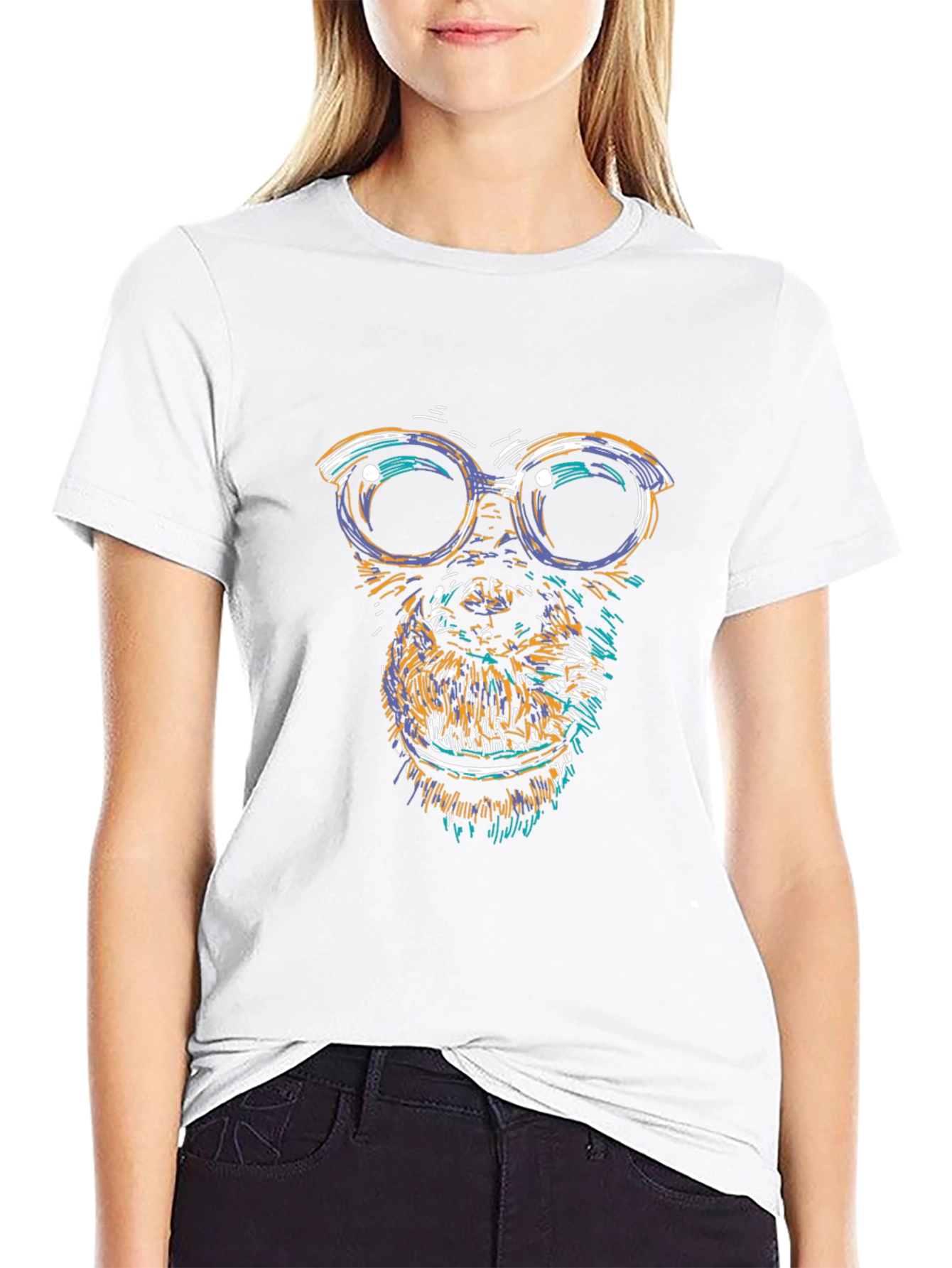 Cool Ape Graphic Tee - Black Cotton Blend
