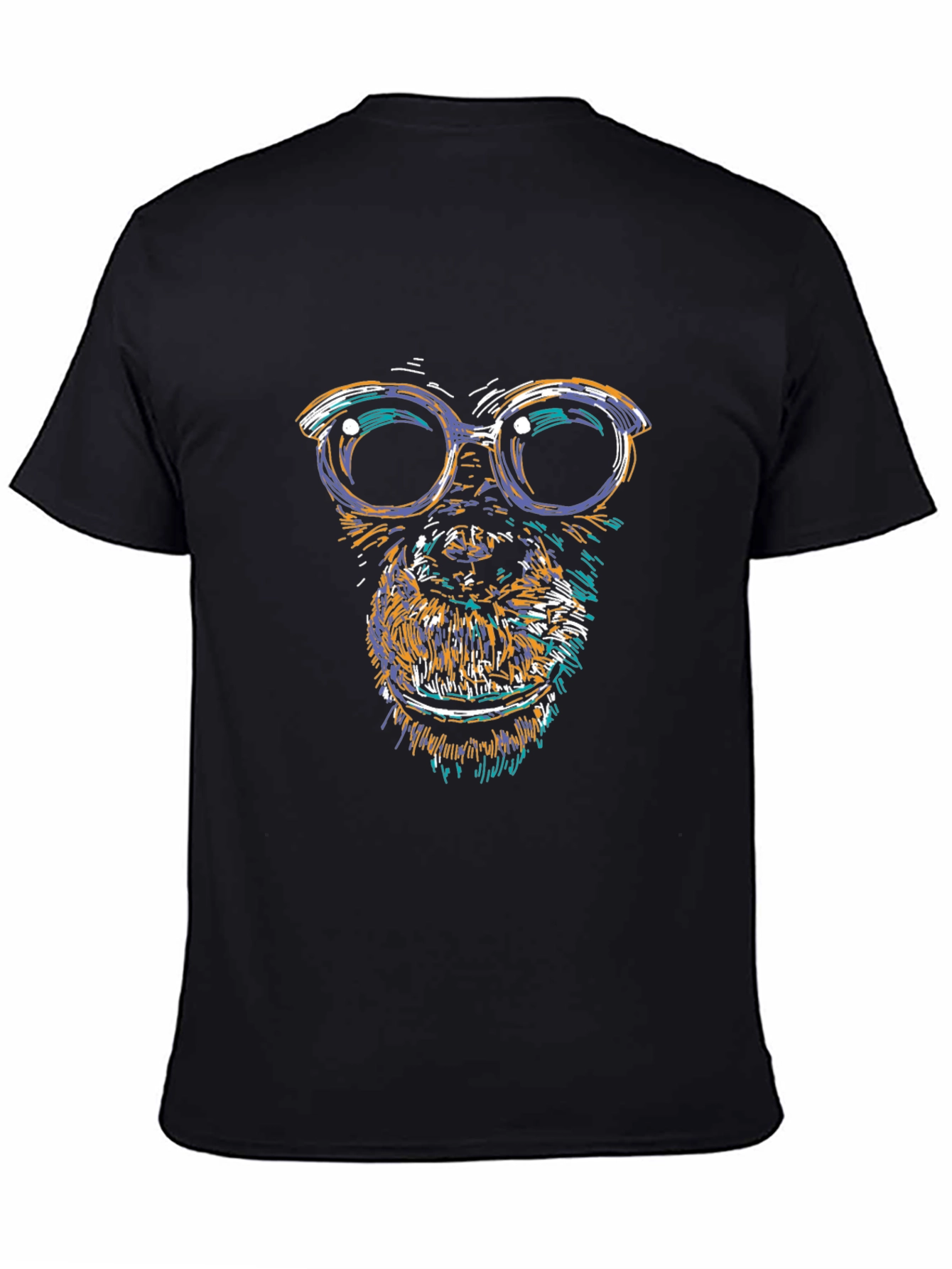 Cool Ape Graphic Tee - Black Cotton Blend