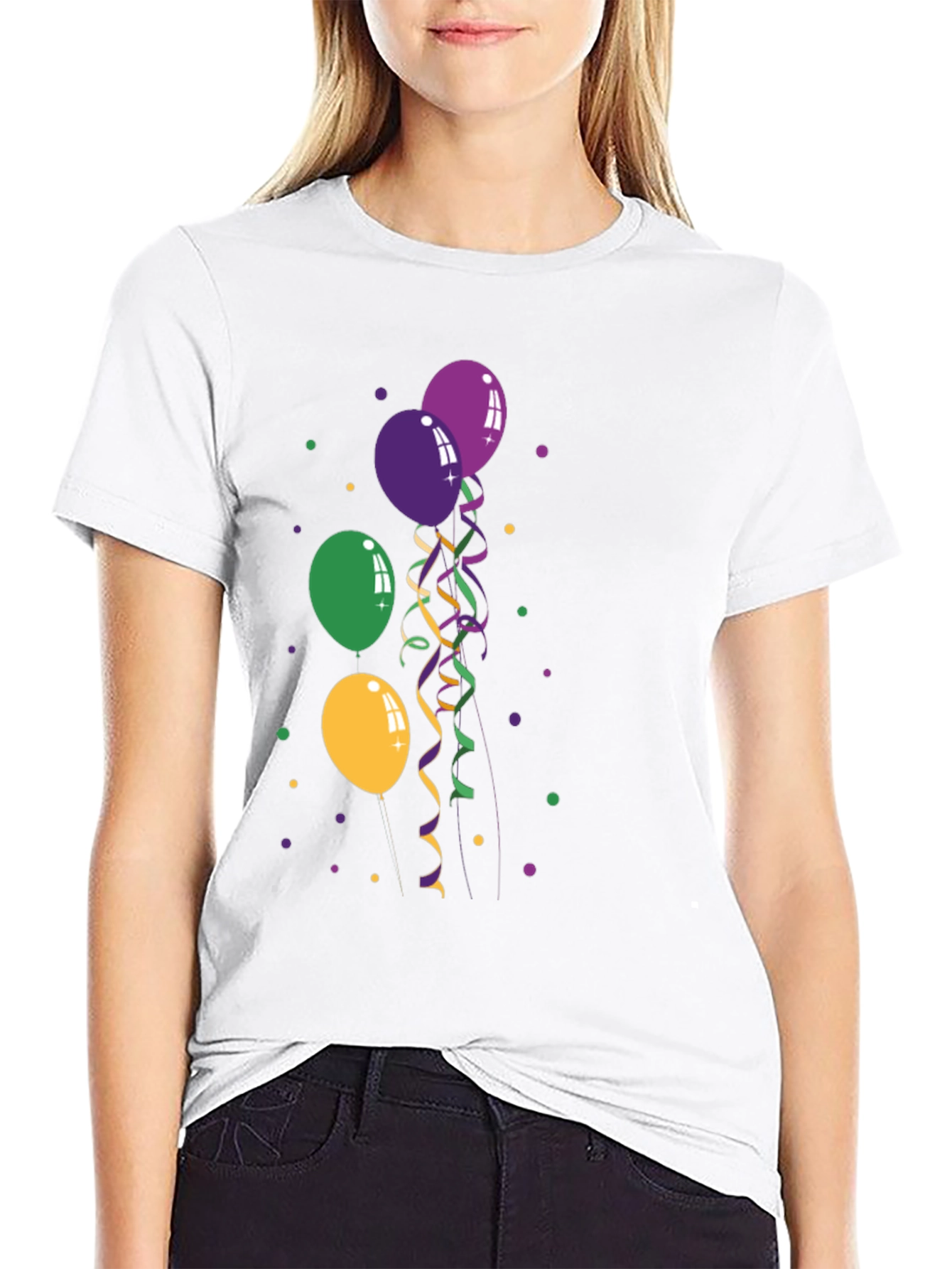 Mardi Gras Balloon T-Shirt - Festive Celebration