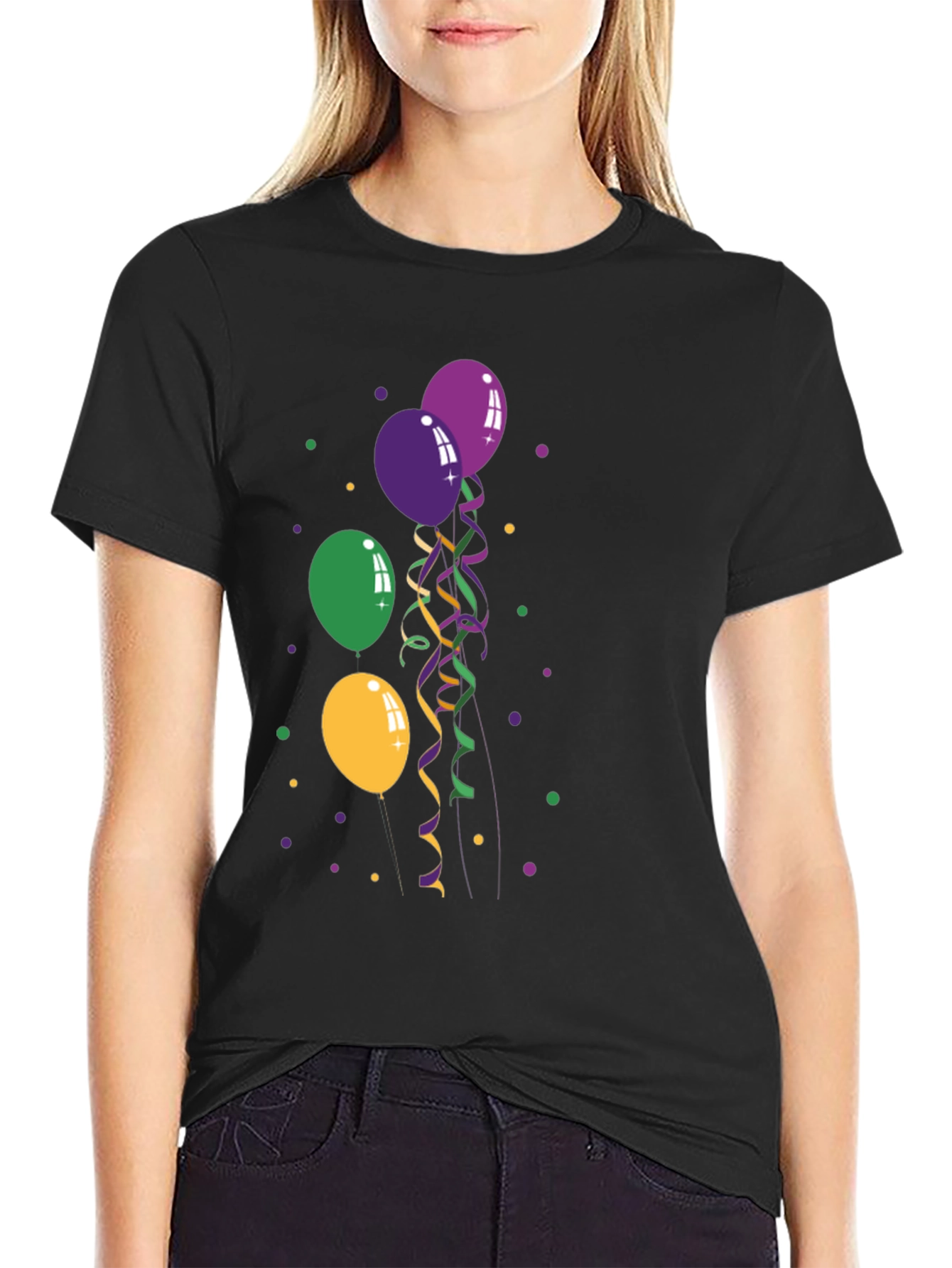 Mardi Gras Balloon T-Shirt - Festive Celebration