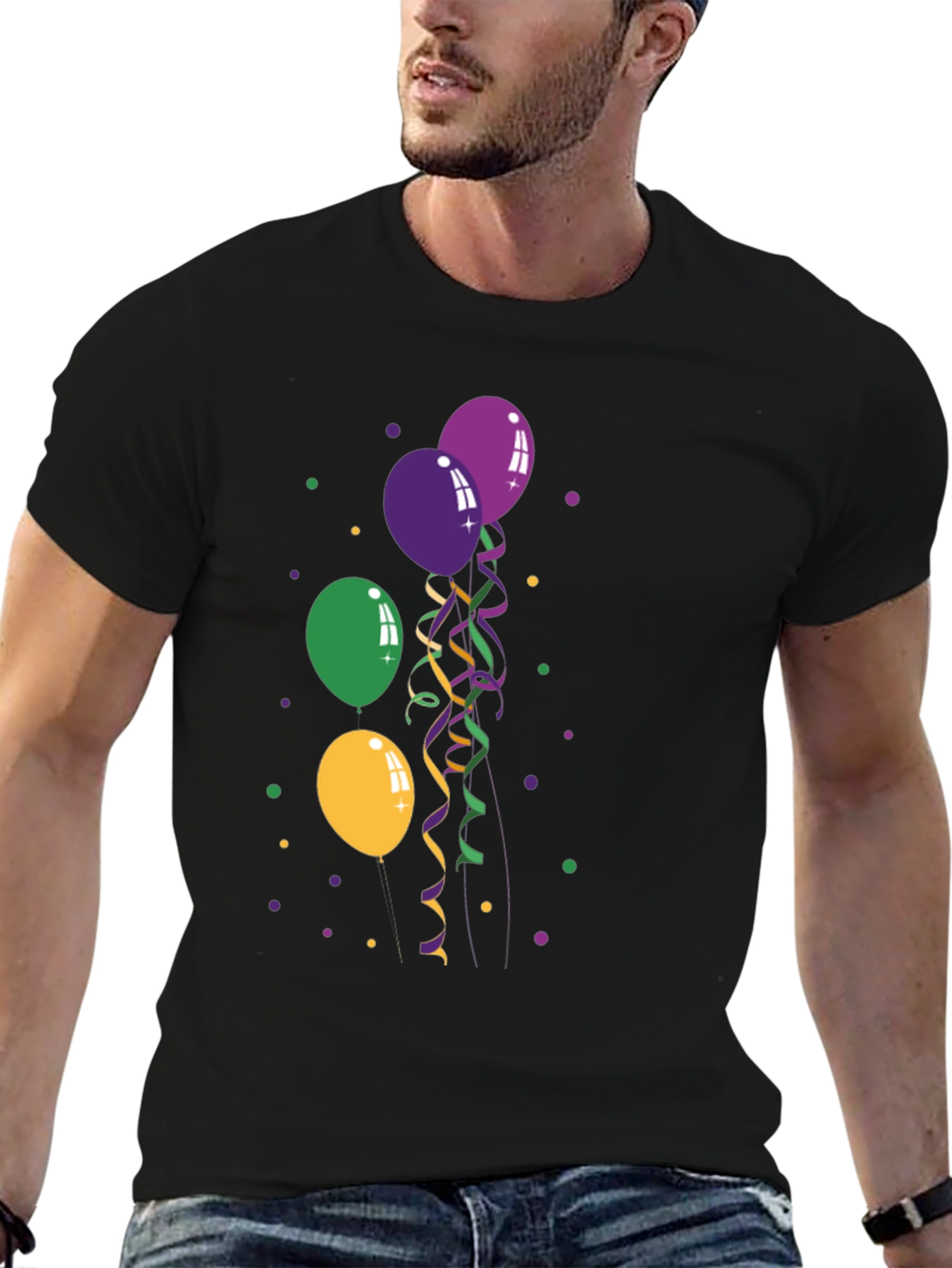 Mardi Gras Balloon T-Shirt - Festive Celebration