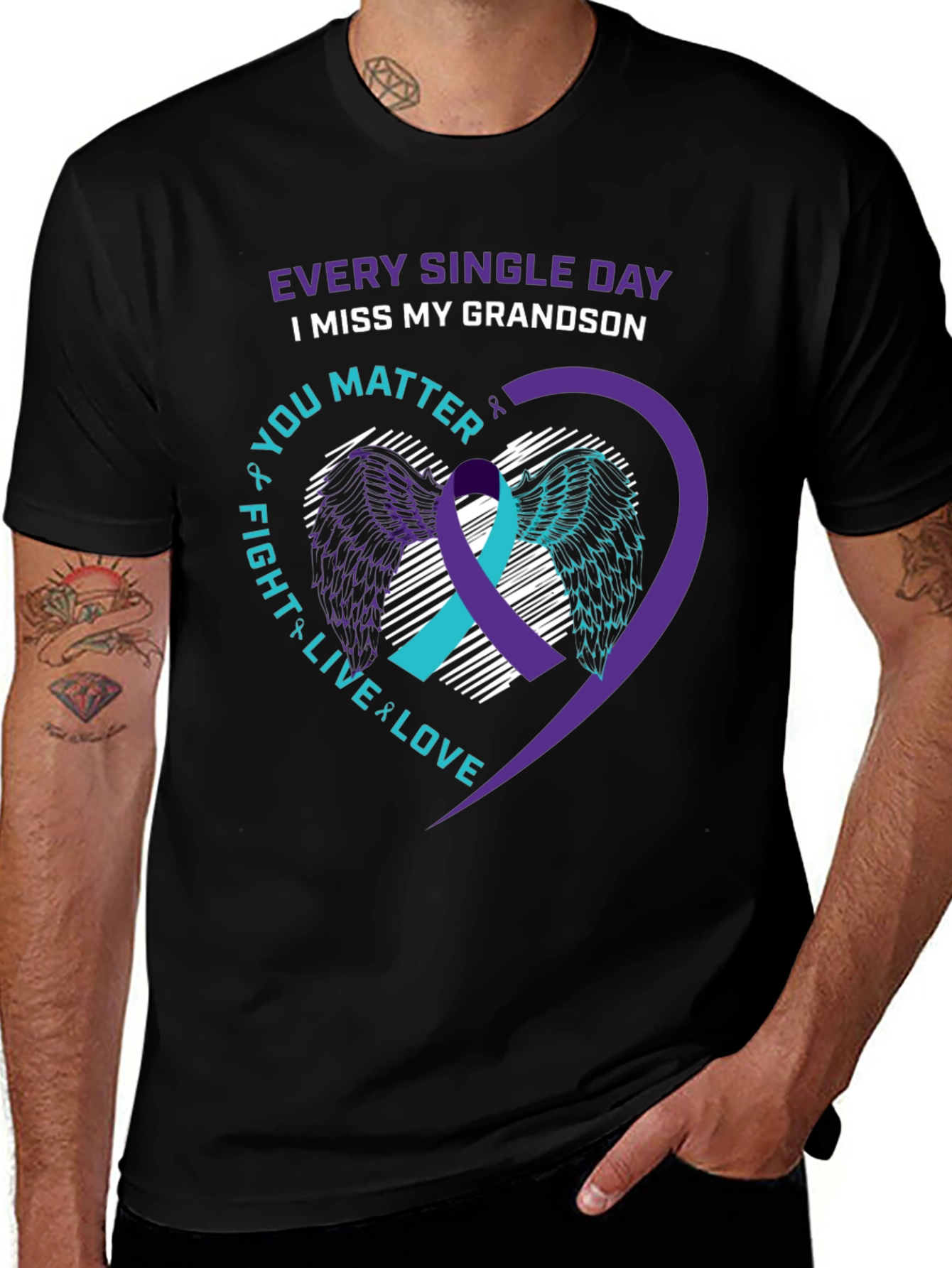 Grandson Remembrance T-Shirt - Every Single Day Miss You