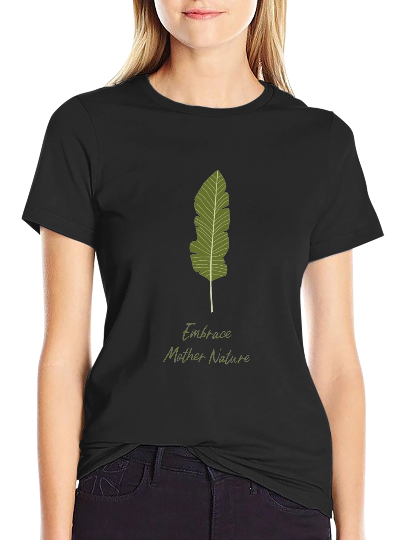 Embrace Nature Black T-Shirt
