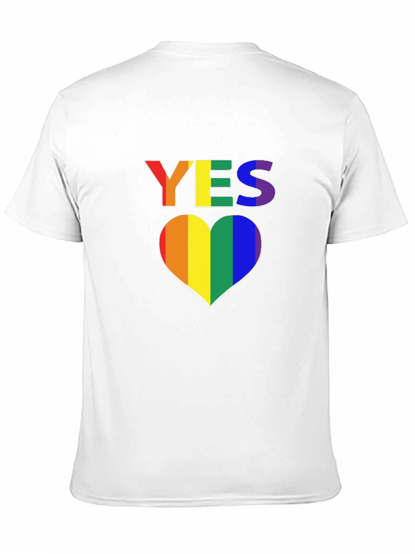 LGBTQ+ Pride Rainbow Yes Heart T-Shirt