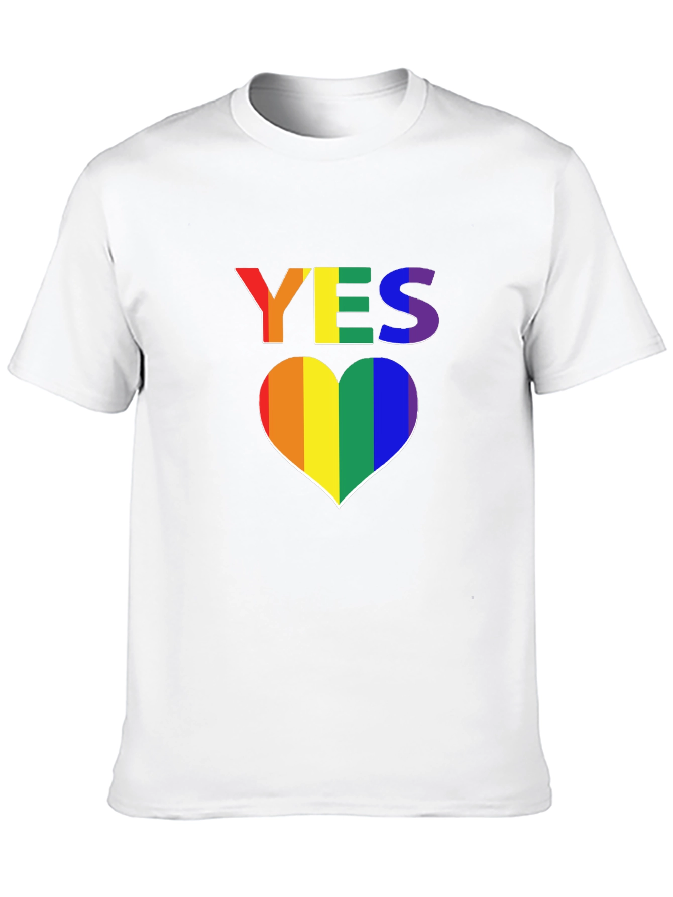 LGBTQ+ Pride Rainbow Yes Heart T-Shirt