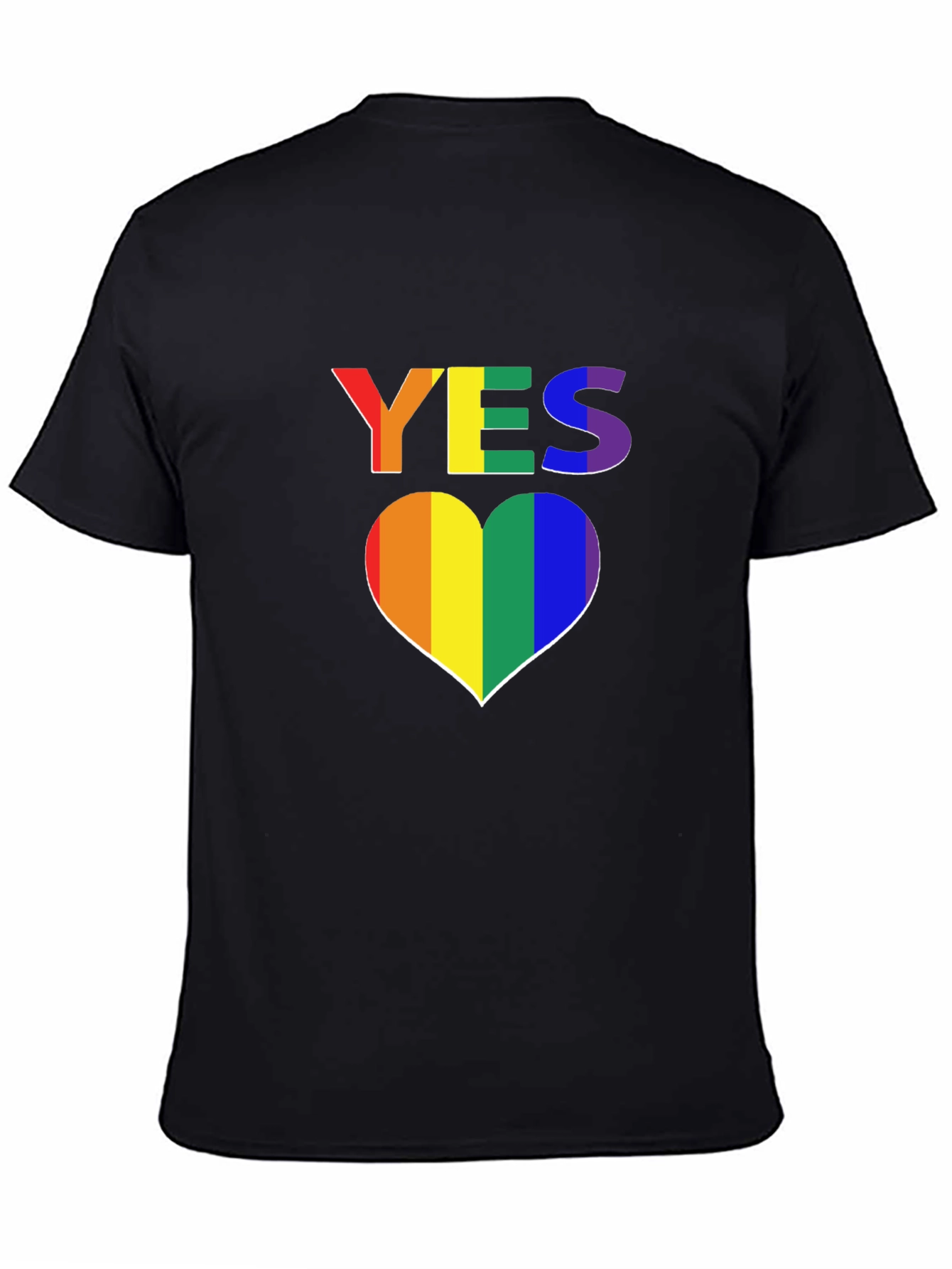 LGBTQ+ Pride Rainbow Yes Heart T-Shirt