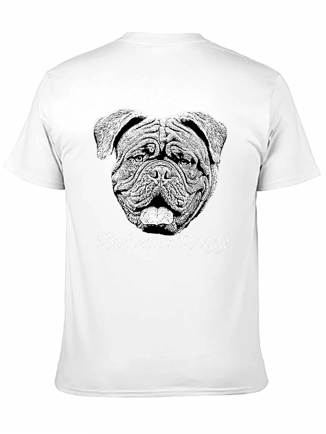 Bordeaux Dogge Graphic Tee - Black Cotton T-Shirt