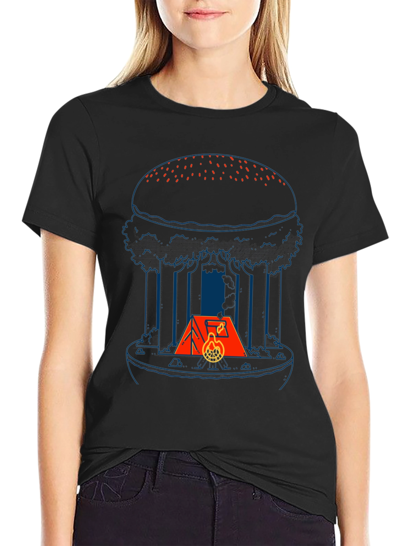 Camping Burger Graphic Tee