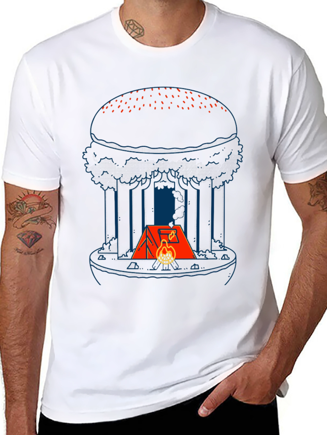 Camping Burger Graphic Tee