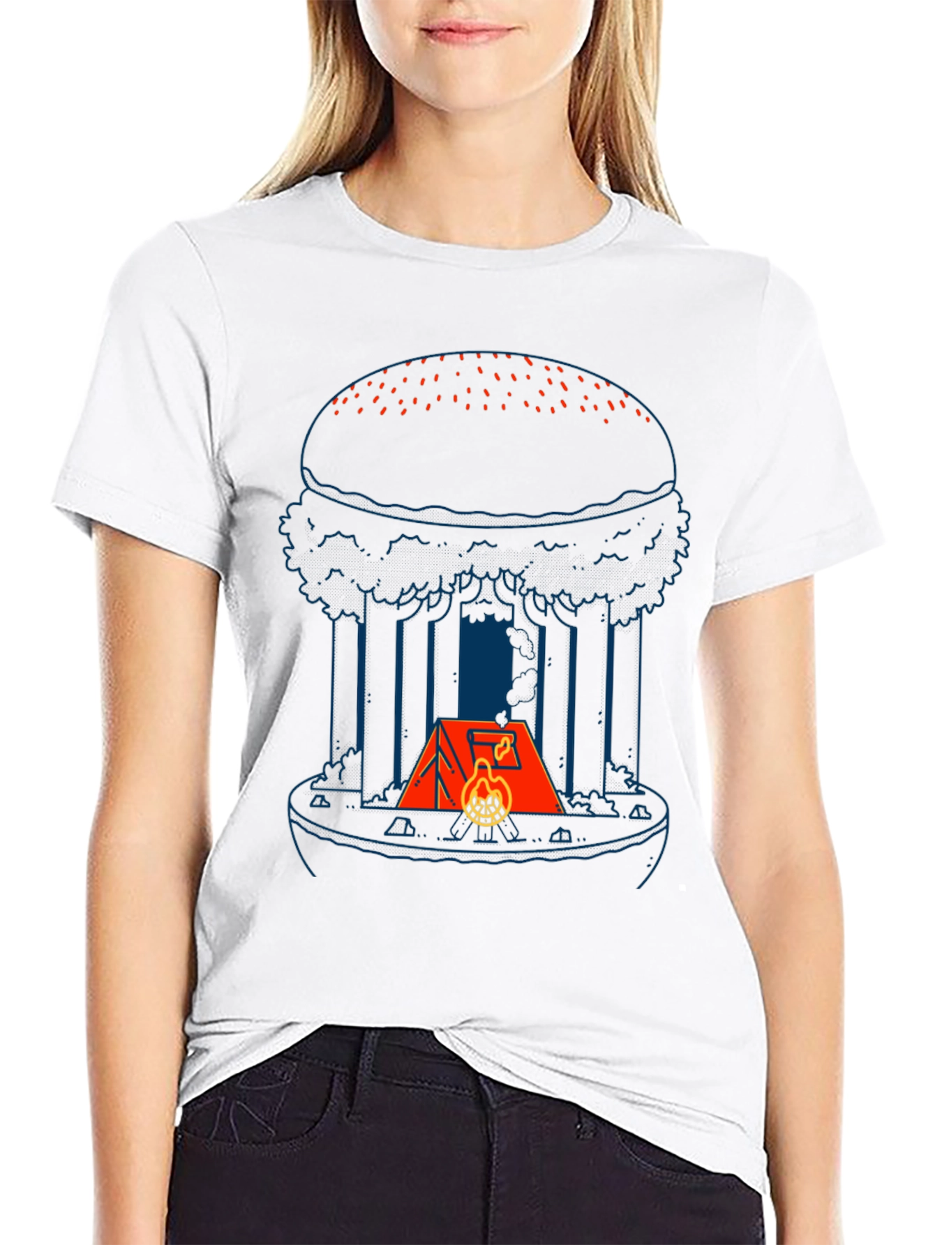 Camping Burger Graphic Tee