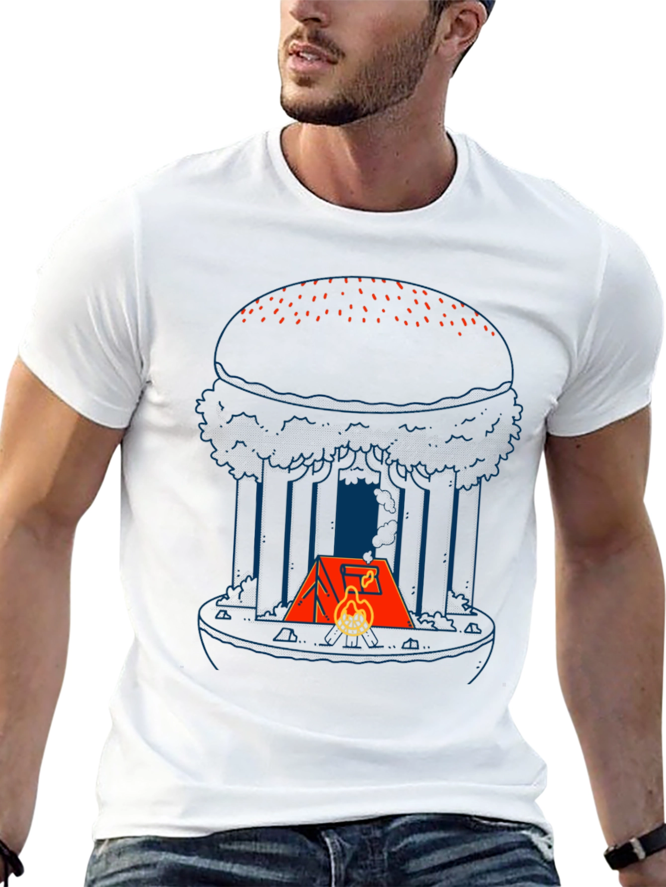 Camping Burger Graphic Tee