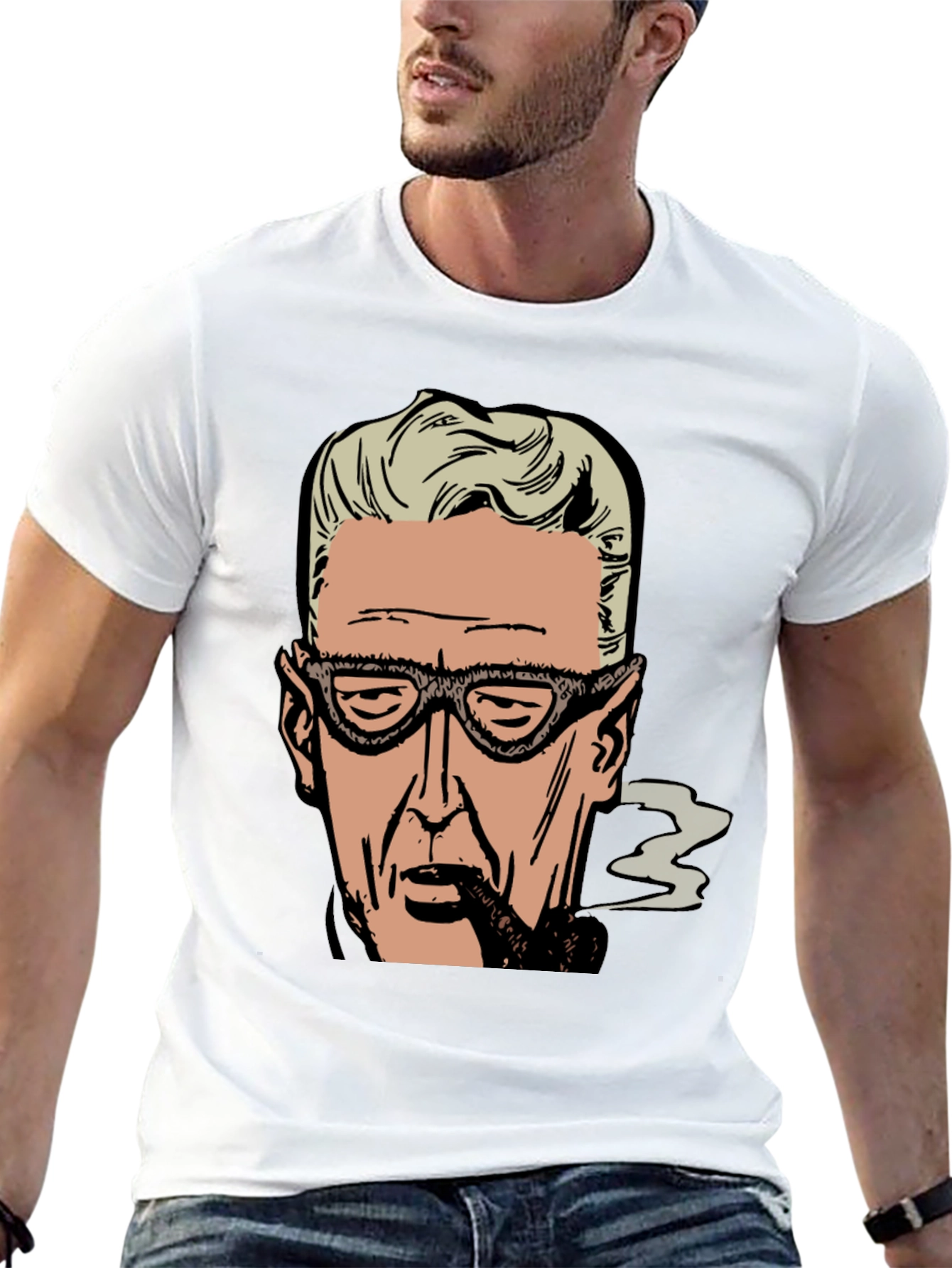Retro Cartoon Smoker Graphic Tee