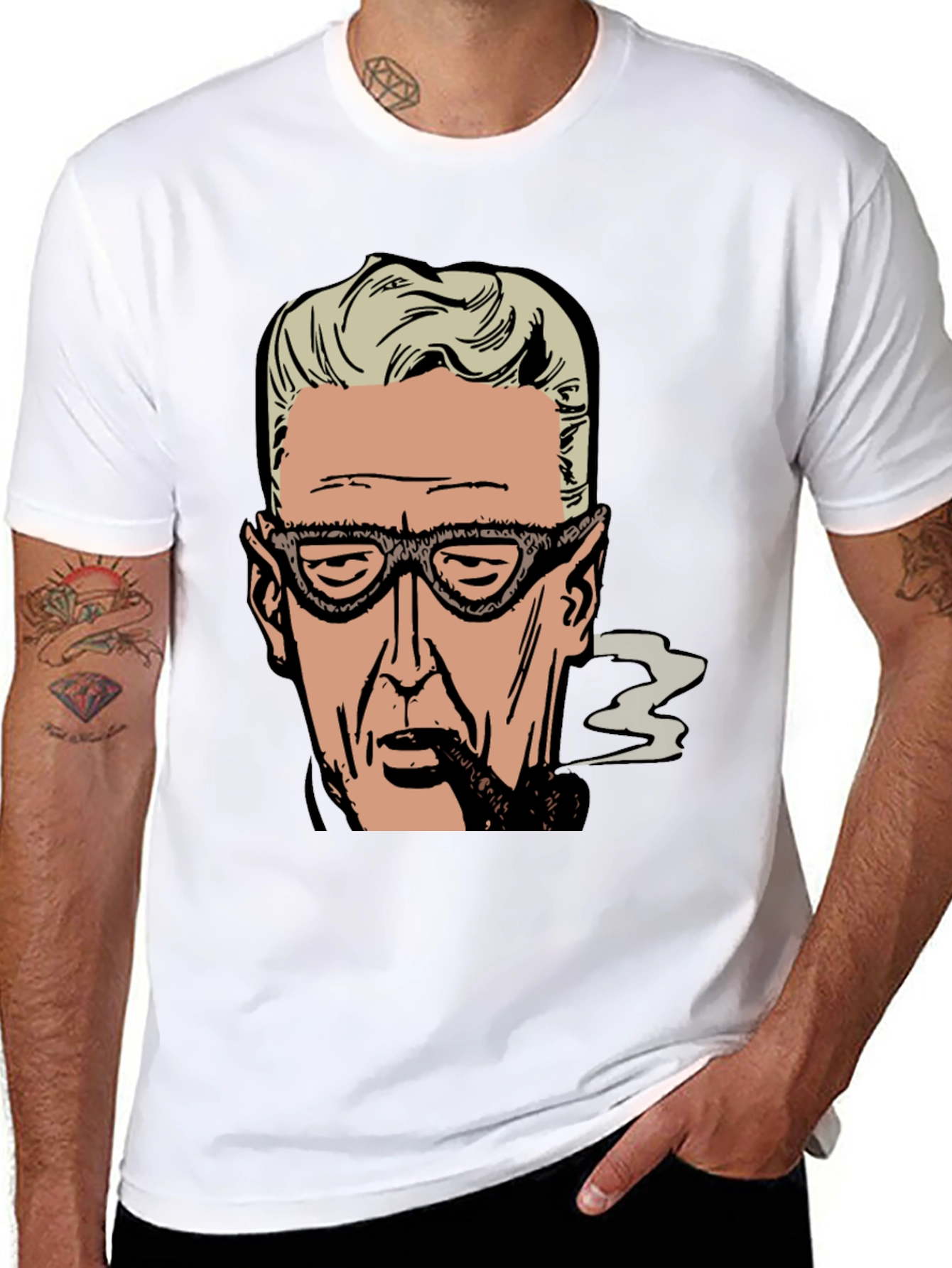 Retro Cartoon Smoker Graphic Tee
