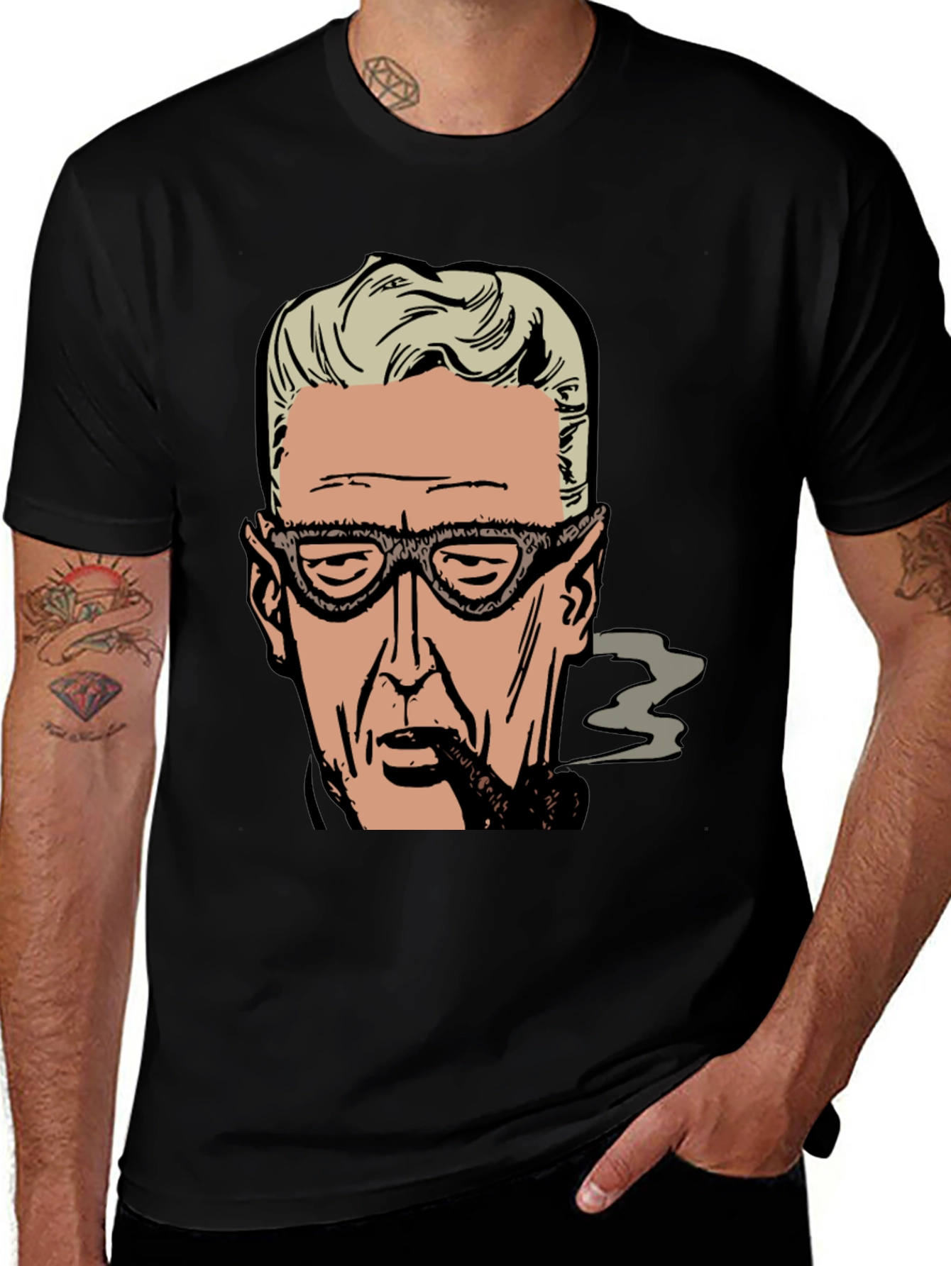 Retro Cartoon Smoker Graphic Tee