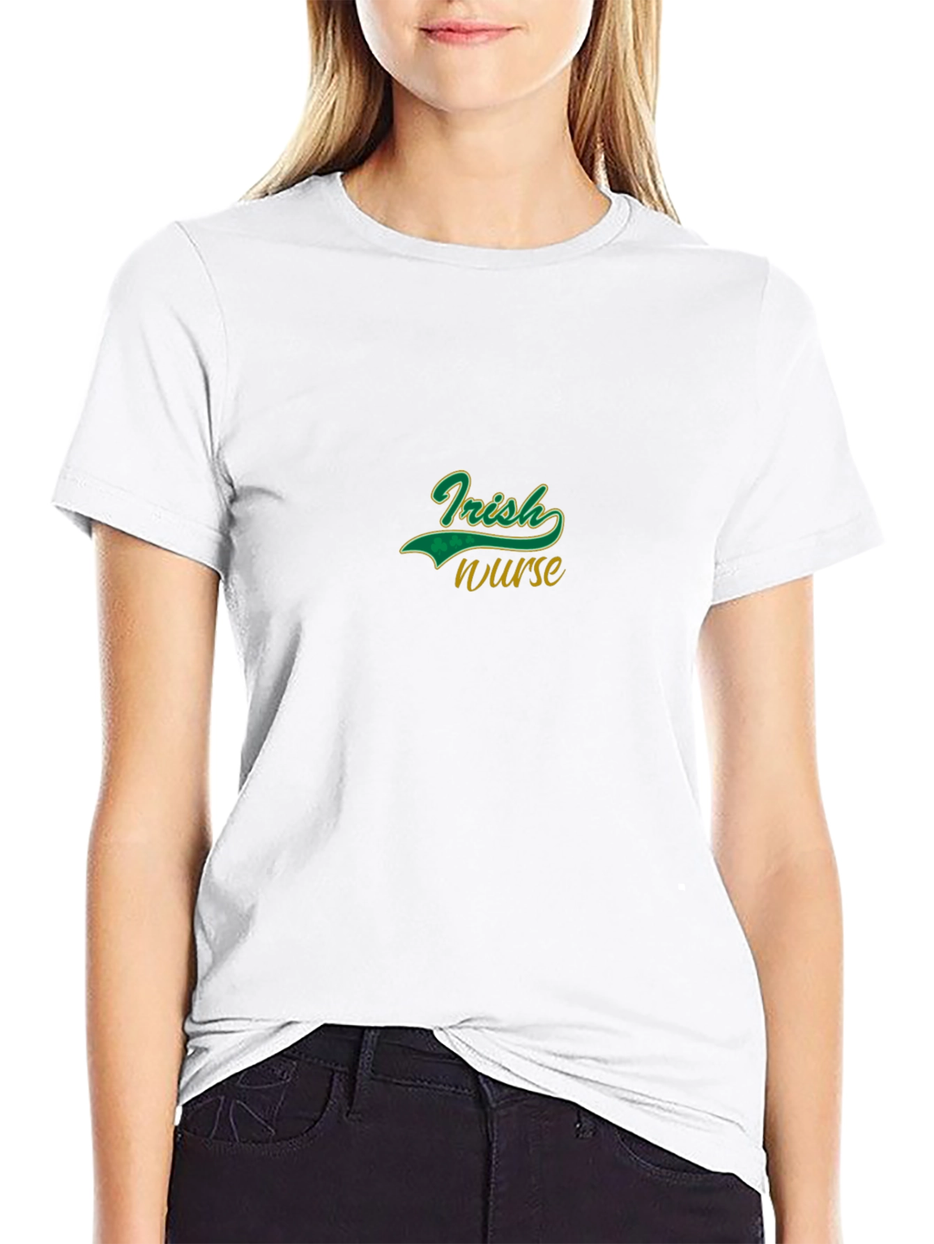Irish Nurse Black T-Shirt