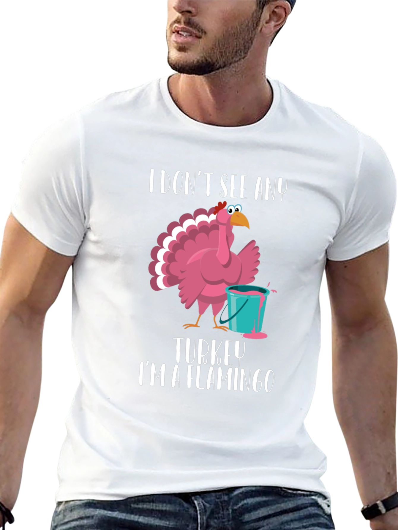 I Dont See Any Turkey Flamingo T-Shirt