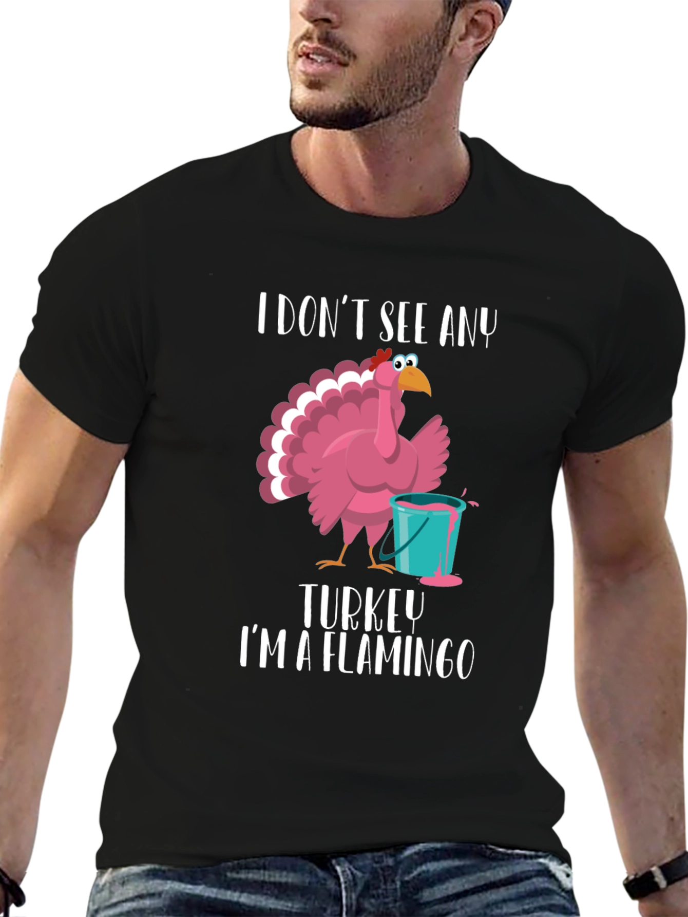 I Dont See Any Turkey Flamingo T-Shirt