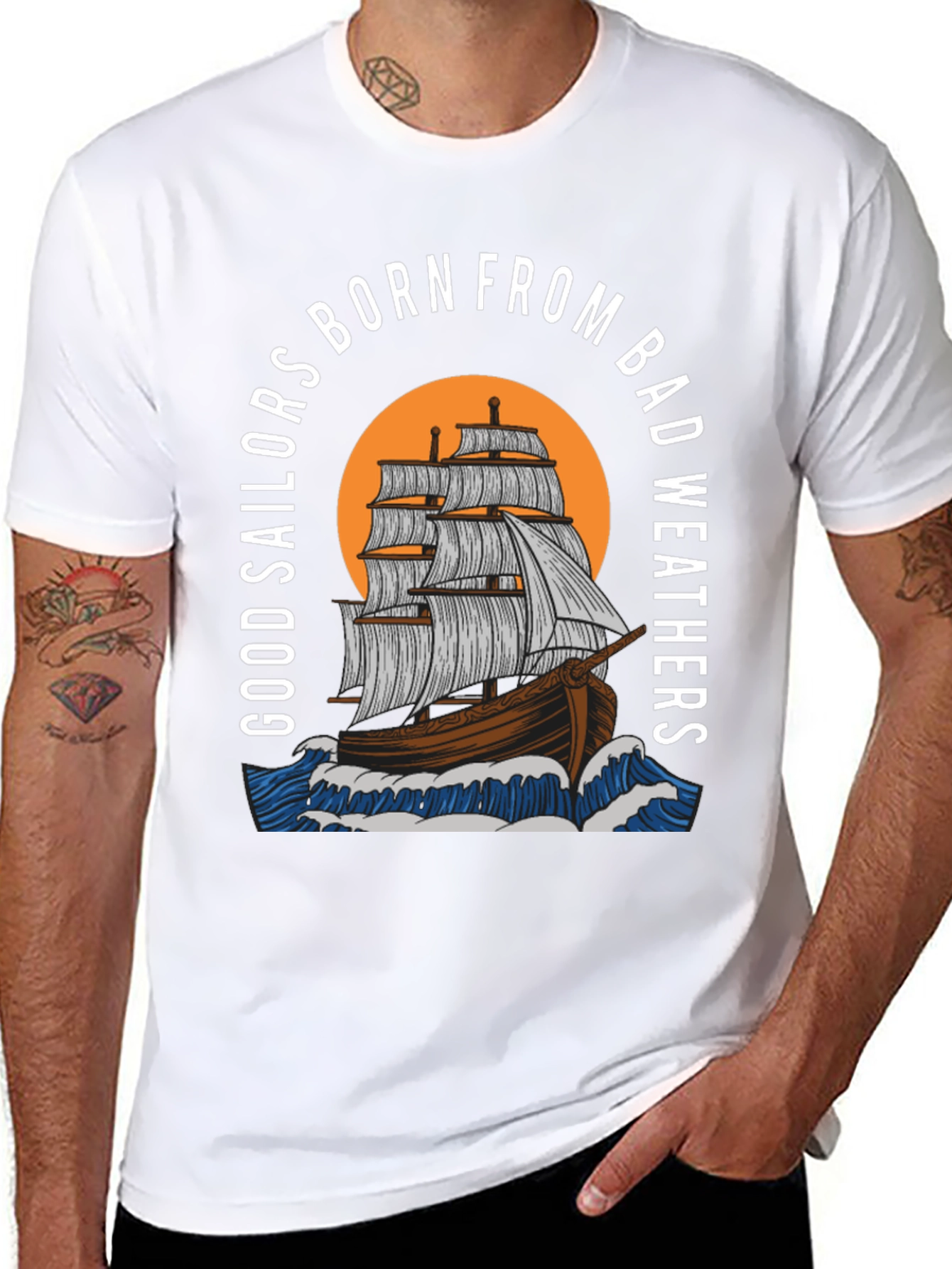 Sailors Born From Bad Weathers Graphic T-Shirt