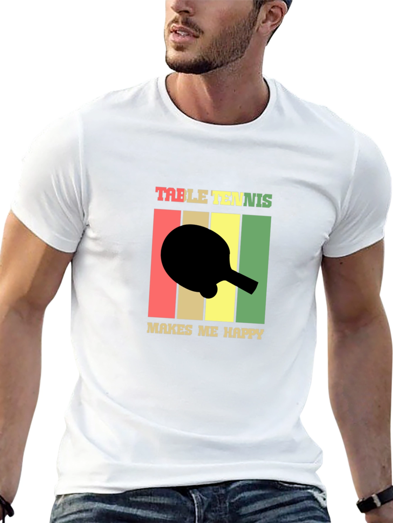 Table Tennis Makes Me Happy T-Shirt