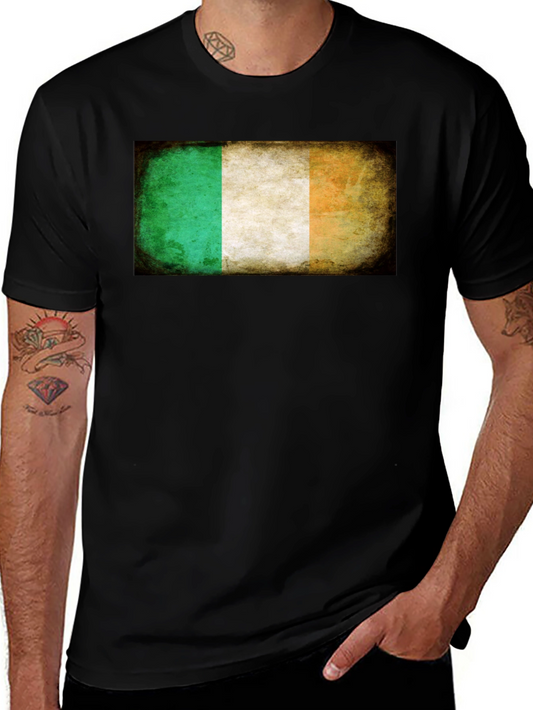 Irish Flag Graphic Tee - Distressed Vintage Look