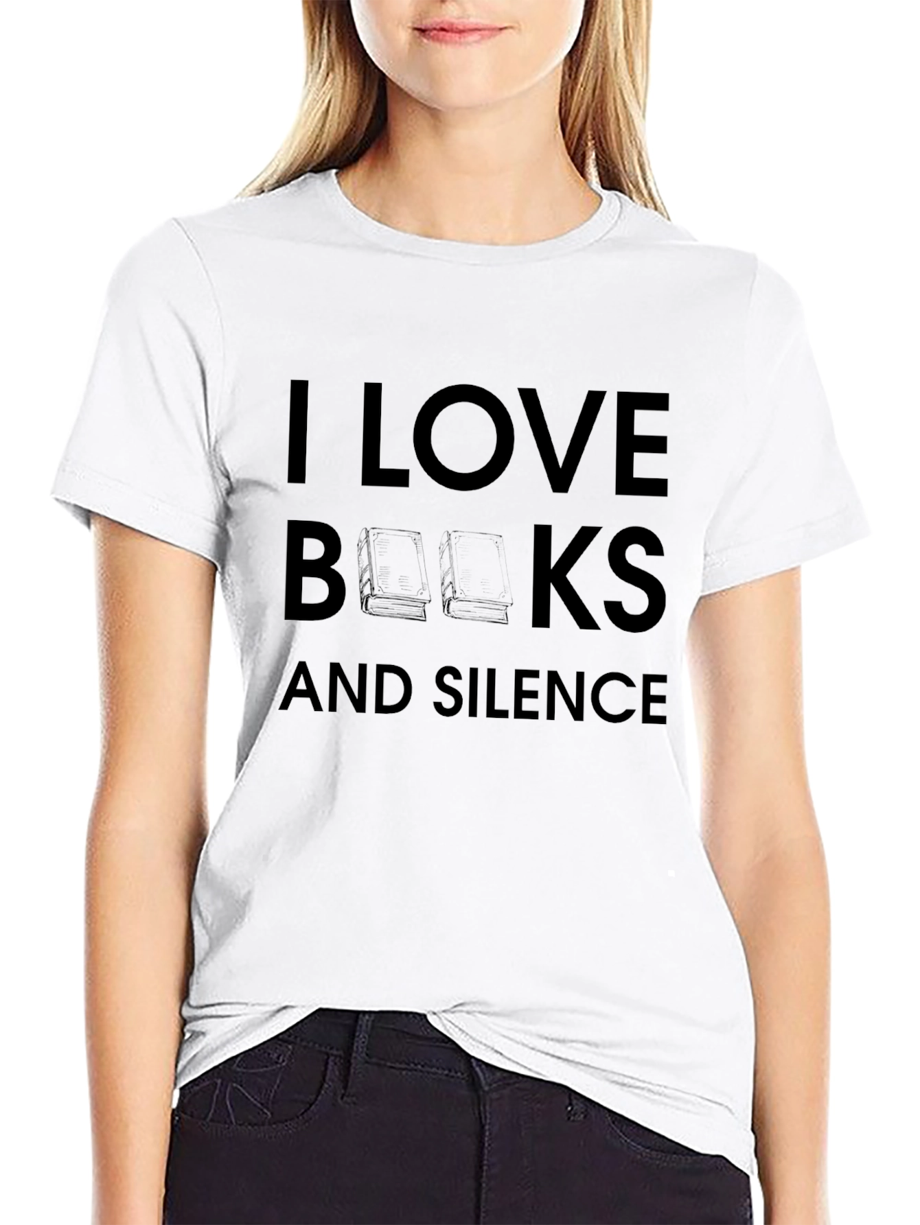 I Love Books & Silence Graphic Tee