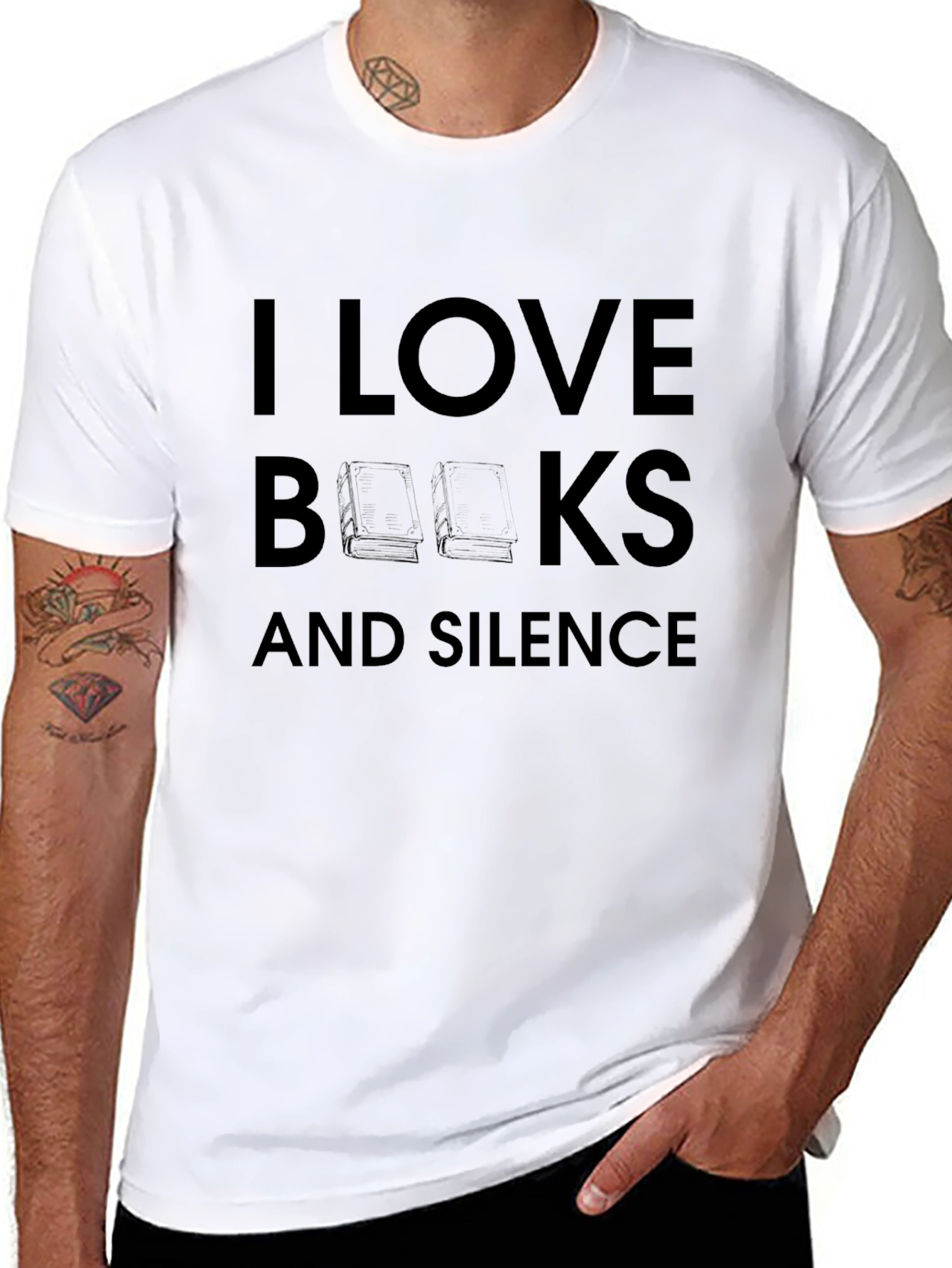 I Love Books & Silence Graphic Tee