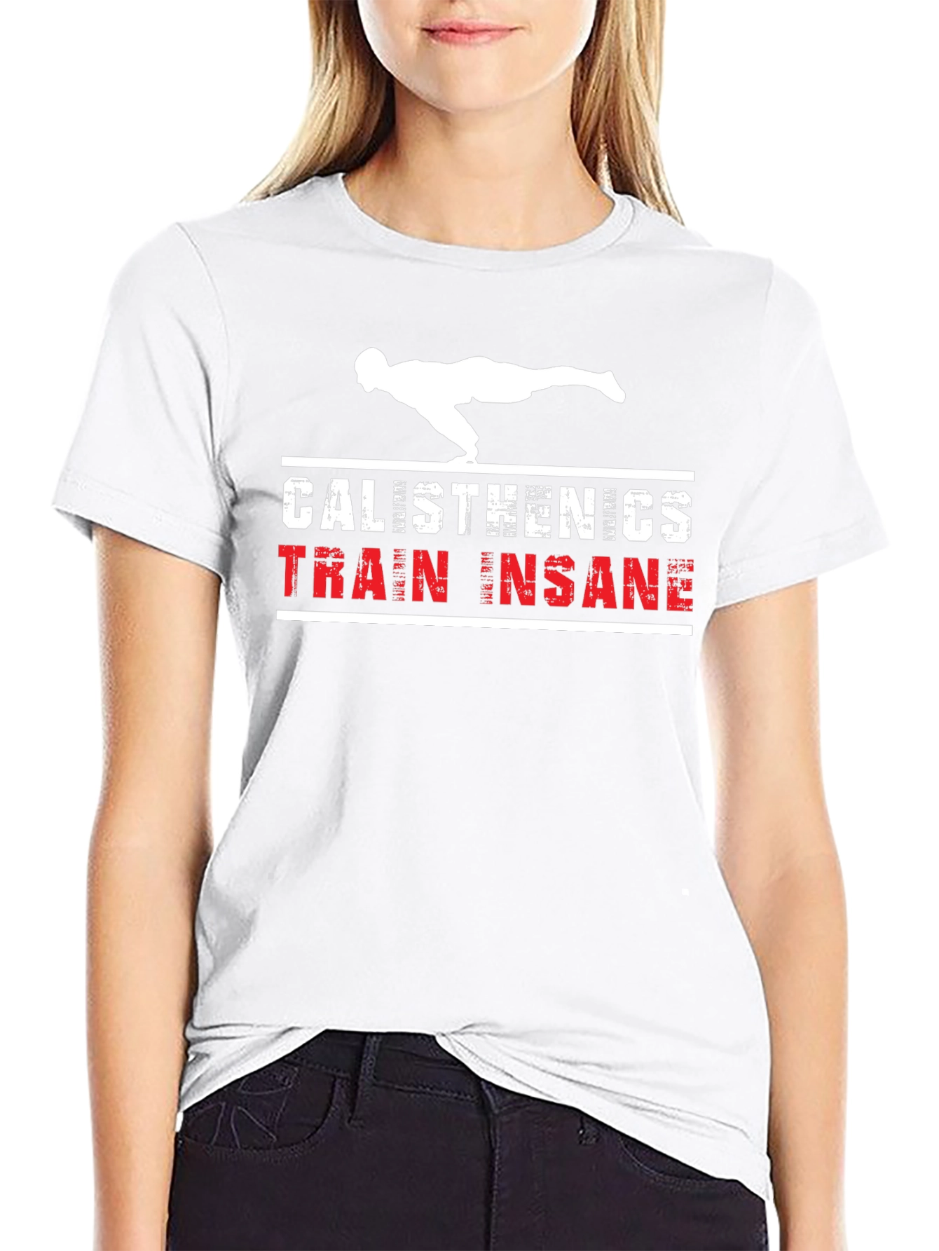 Calisthenics Train Insane Black Graphic T-Shirt