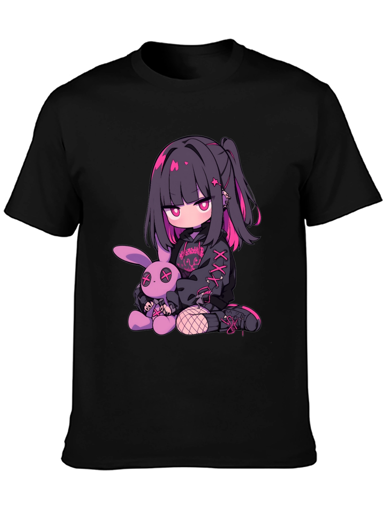 Anime Girl & Bunny Graphic Tee